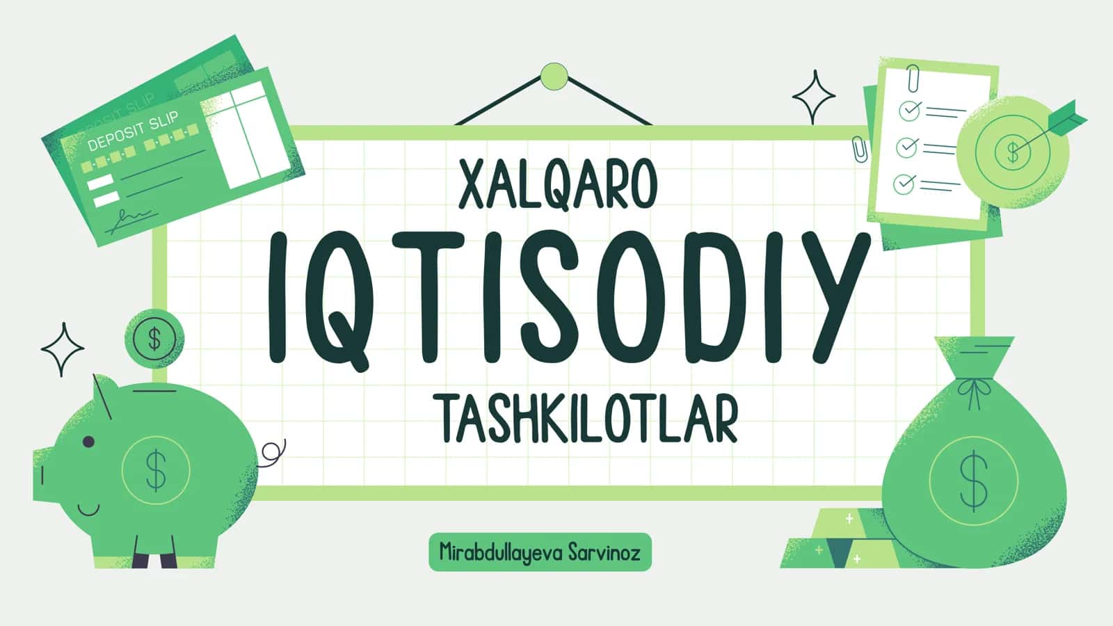 XALQARO IQTISODIY TASHKILOTLAR 1