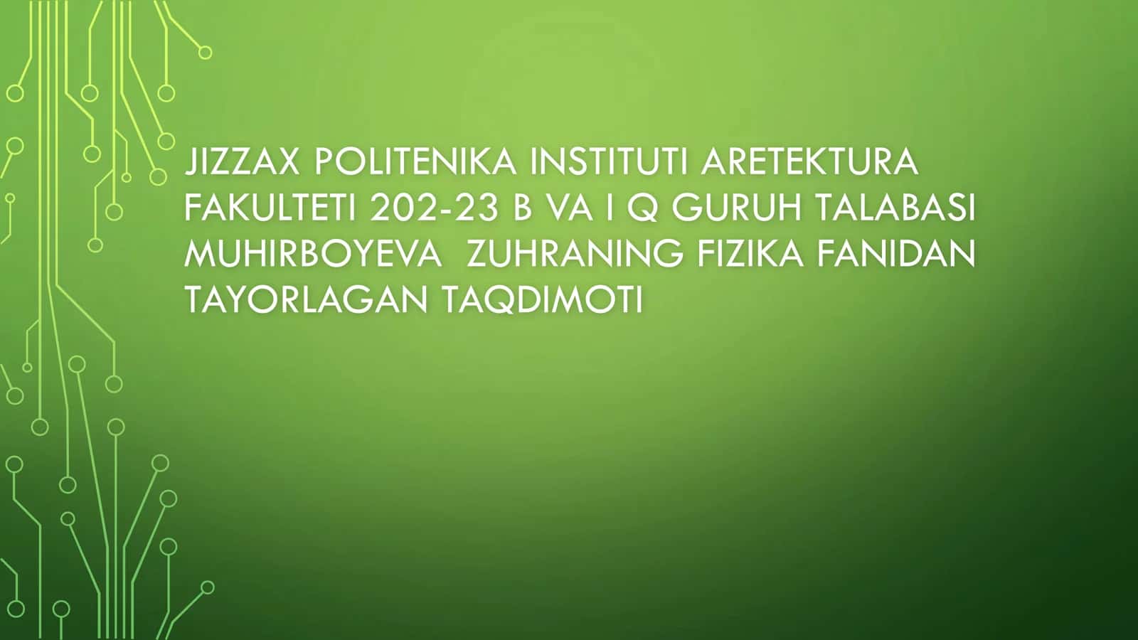 GOLOGRAFIYA PRINSIPI VA UNING QO’LLANILISHI 1
