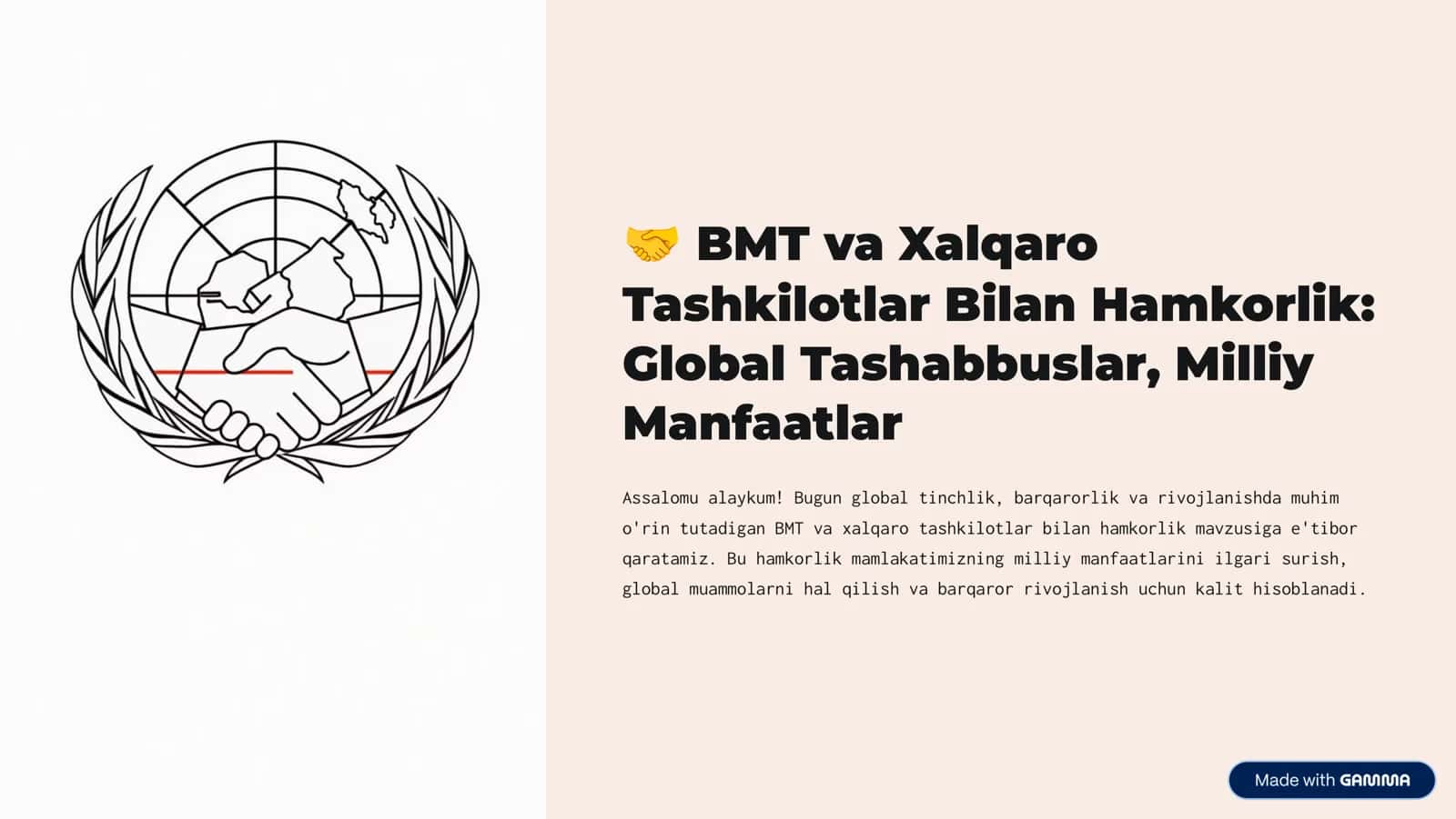 Birlashgan Millatlar Tashkiloti: Global Hamkorlikning Asosi 1