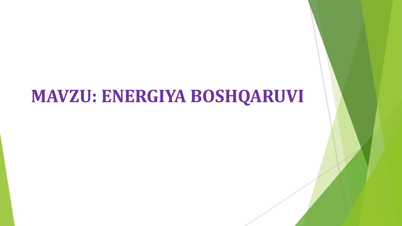 ENERGIYA BOSHQARUVI 1
