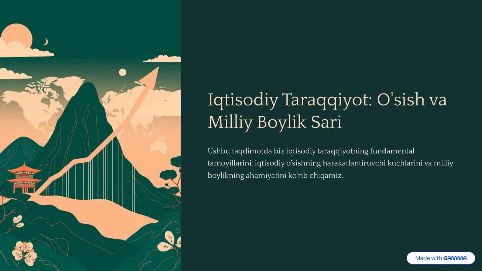 Iqtisodiy taraqqiyot: oʻsish va milliy boylik sari 1
