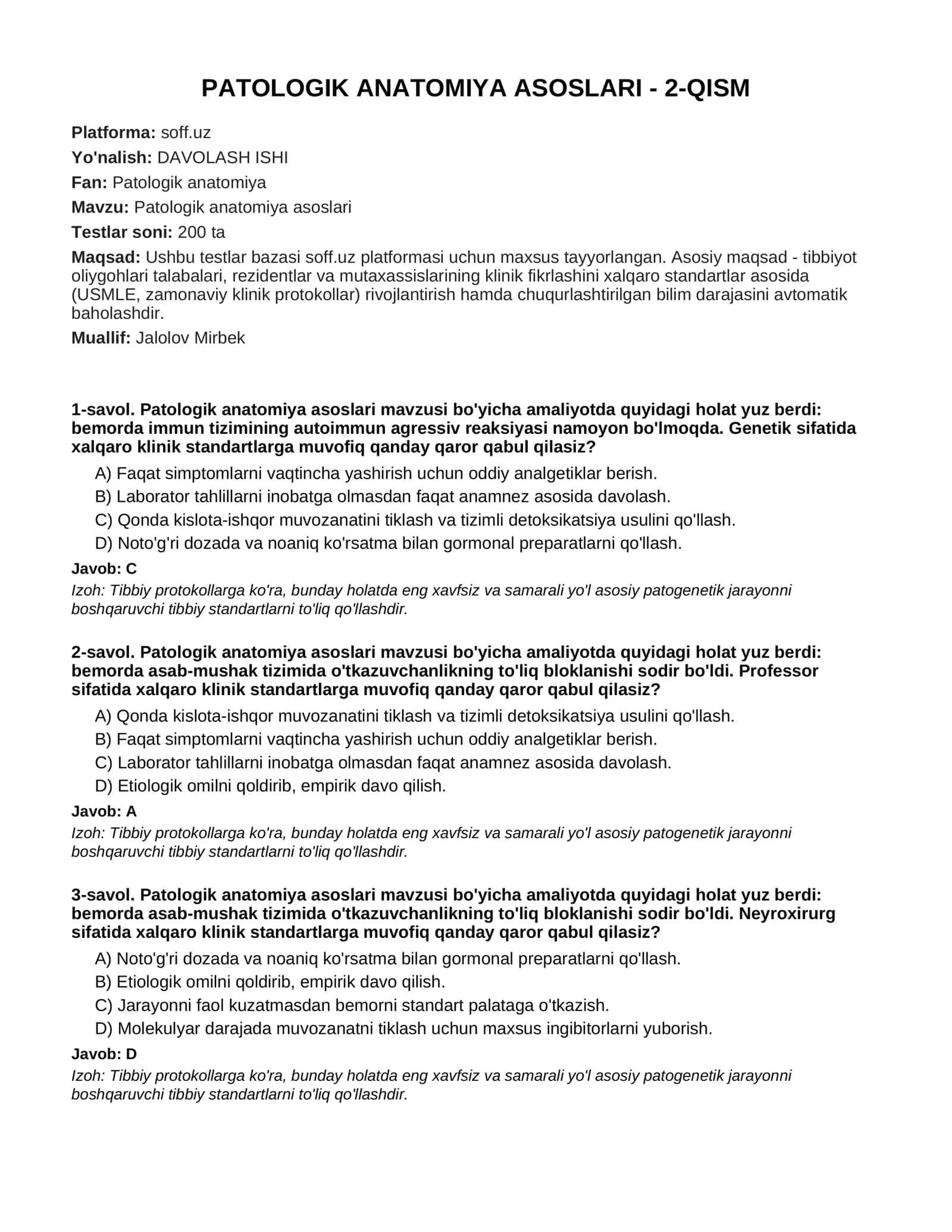 PATOLOGIK ANATOMIYA ASOSLARI - 2-QISM 1