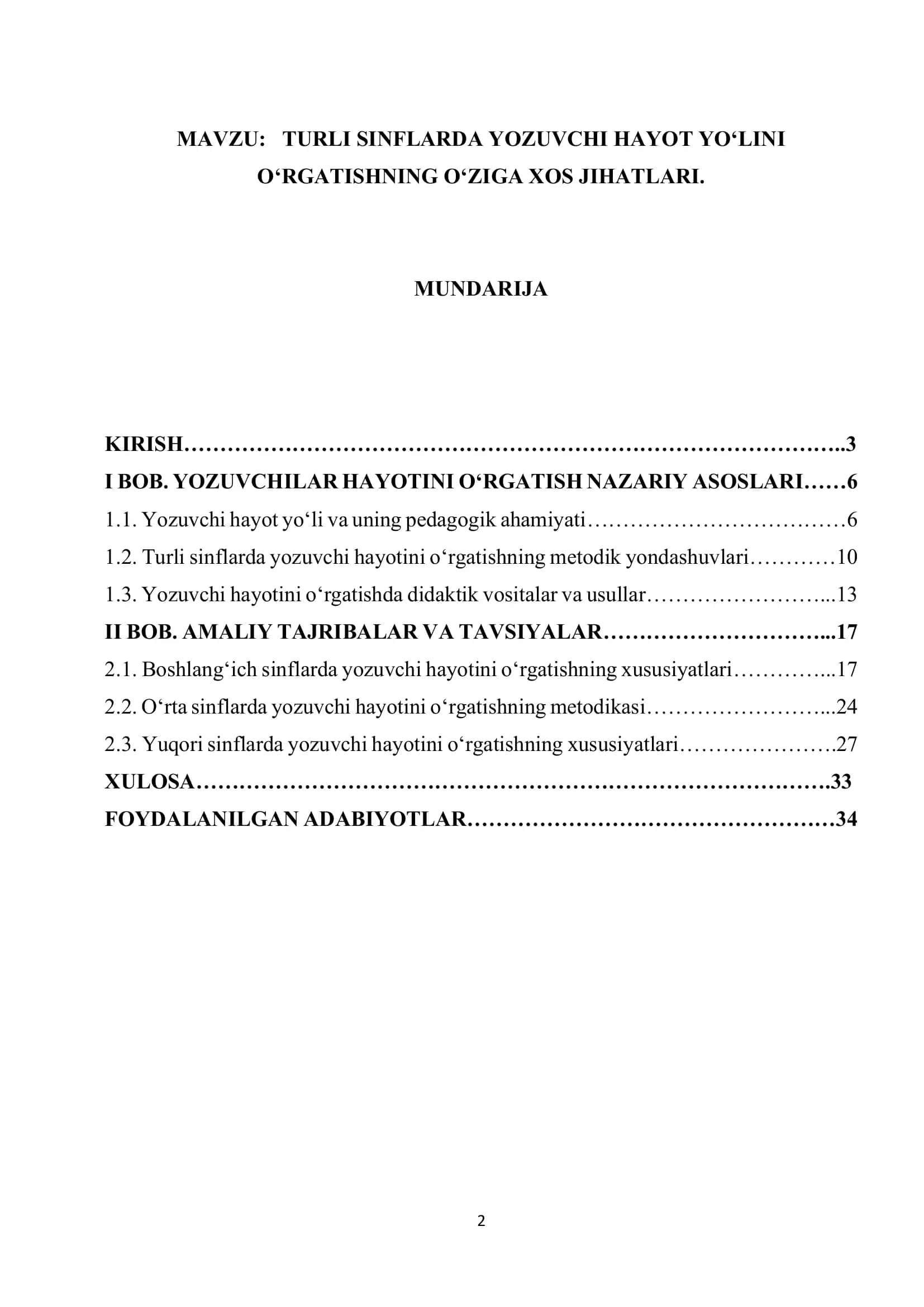 TURLI SINFLARDA YOZUVCHI HAYOT YO‘LINI O‘RGATISHNING O‘ZIGA XOS JIHATLARI 1
