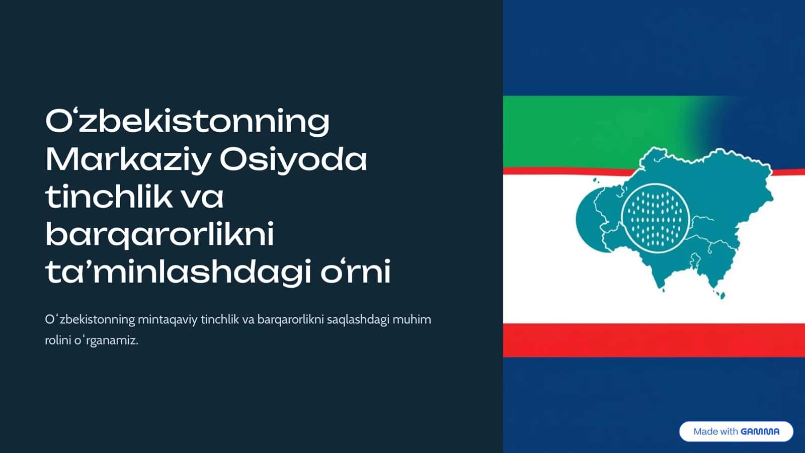 Mintaqaviy xavfsizlik va barqarorlik 1