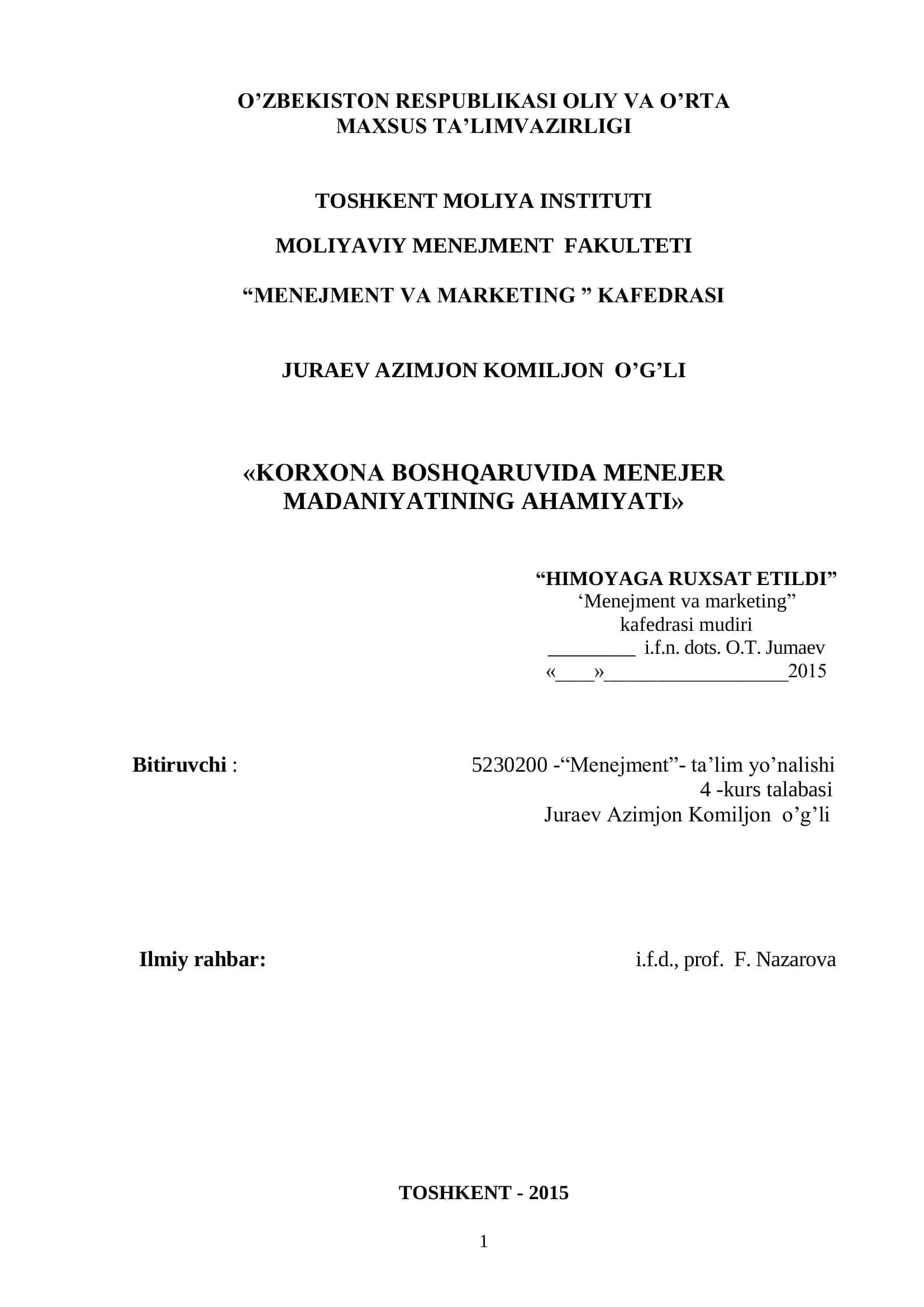 KORXONA BOSHQARUVIDA MENEJER MADANIYATINING AHAMIYATI 1