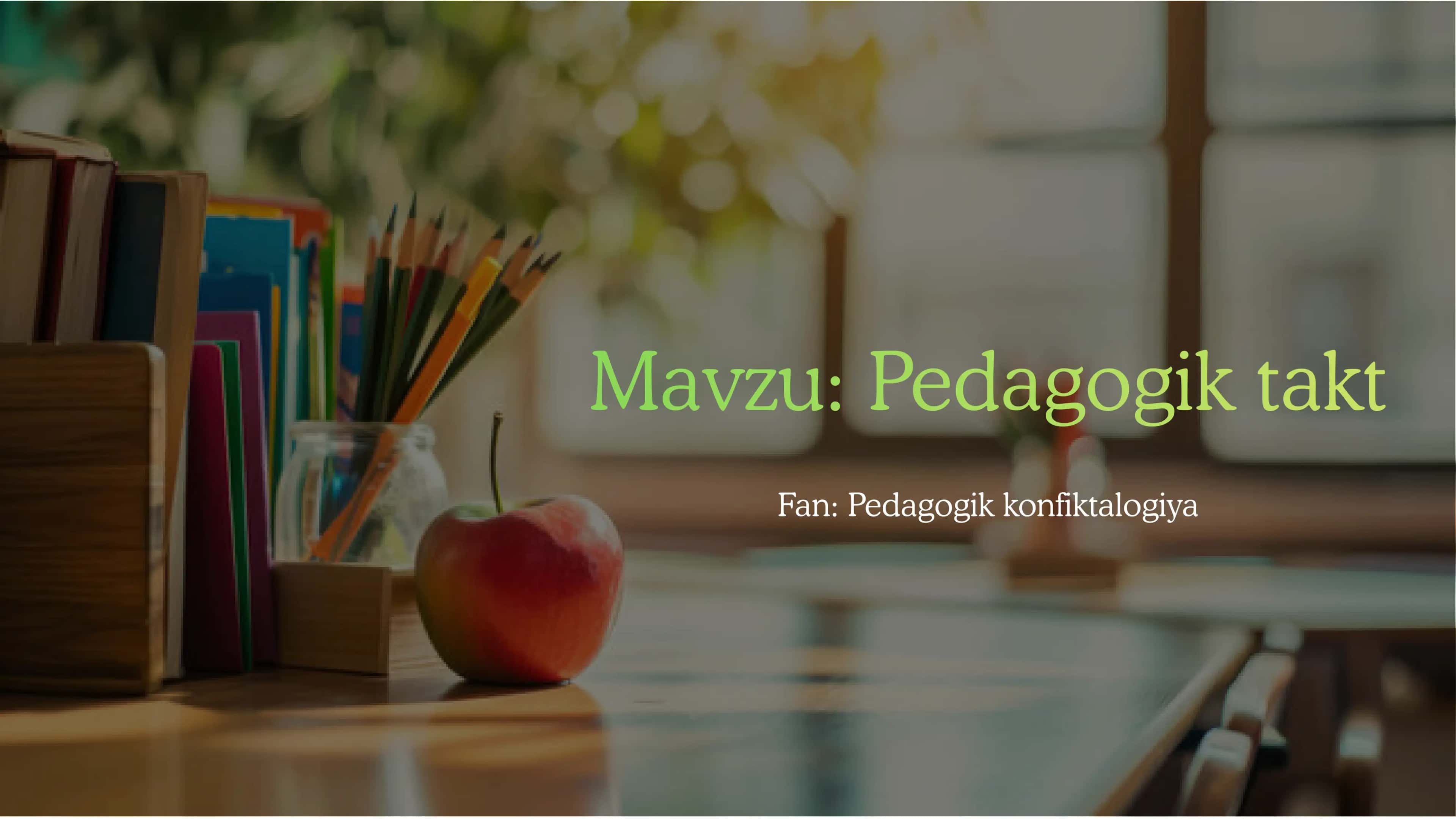 Pedagogik takt 1