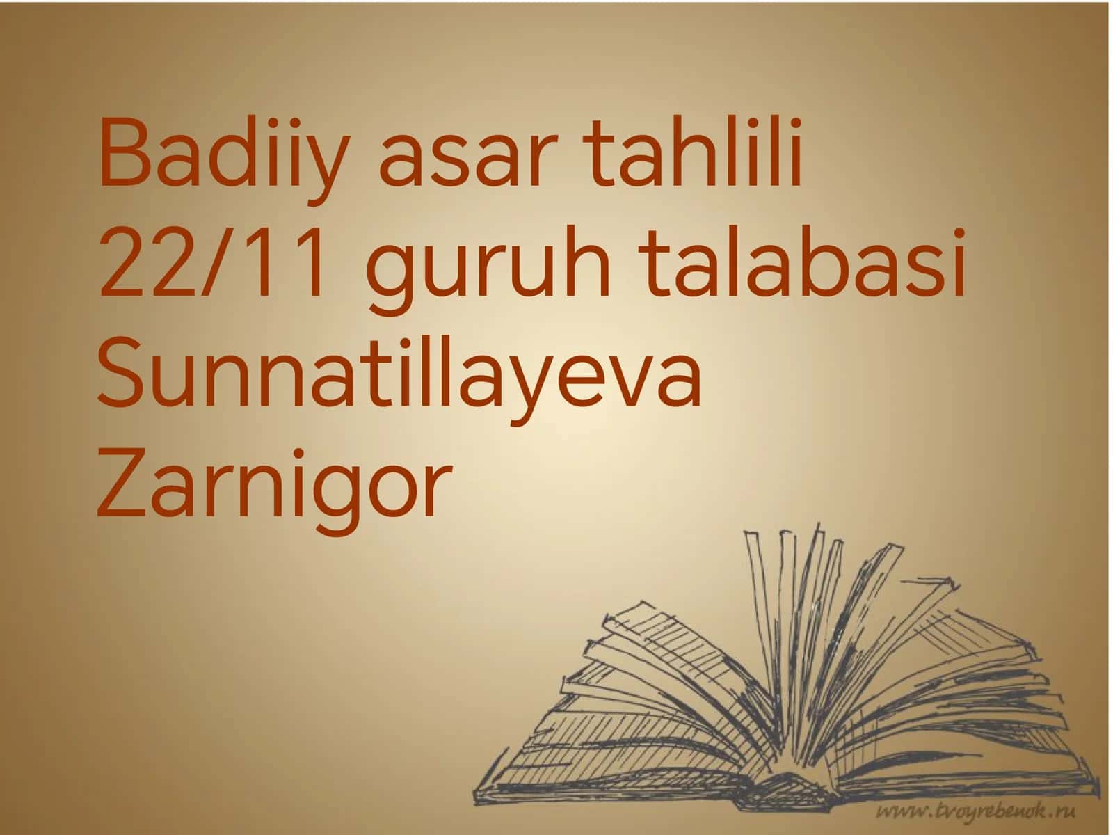 Badiiy asar tahlili 1