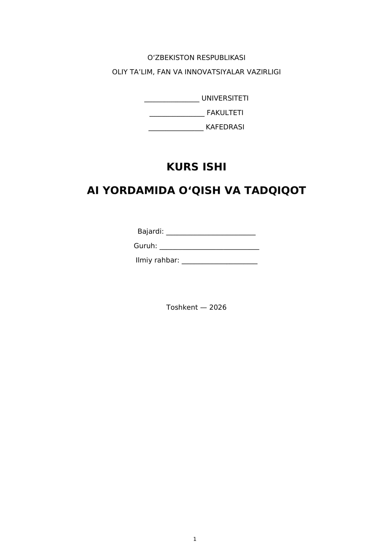 AI YORDAMIDA O‘QISH VA TADQIQOT 1