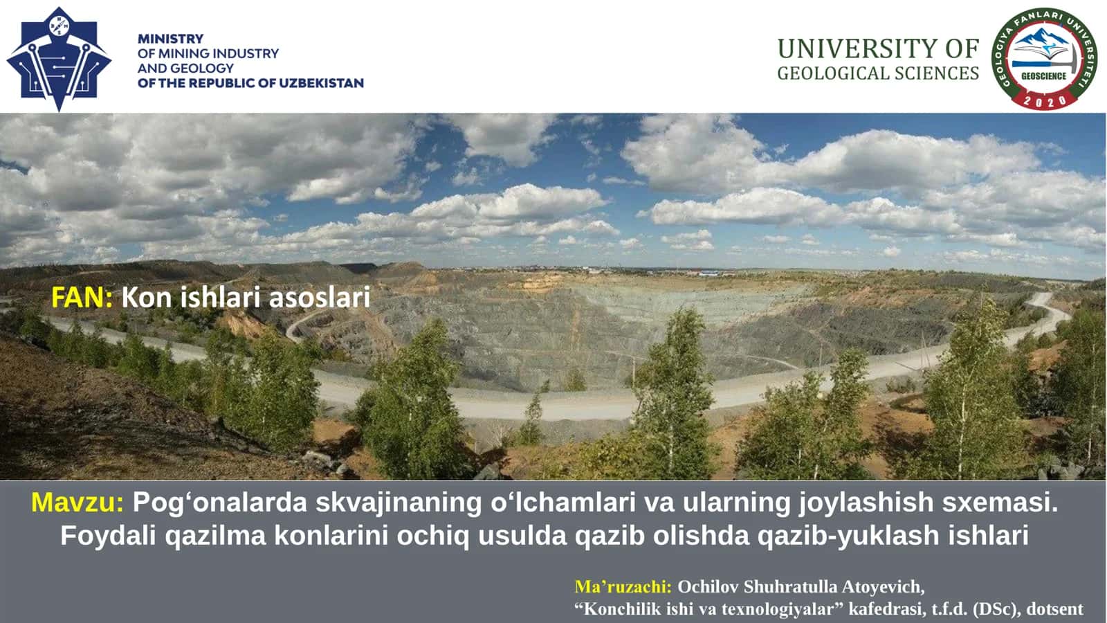 Pog‘onalarda skvajinaning o‘lchamlari va ularning joylashish sxemasi 1