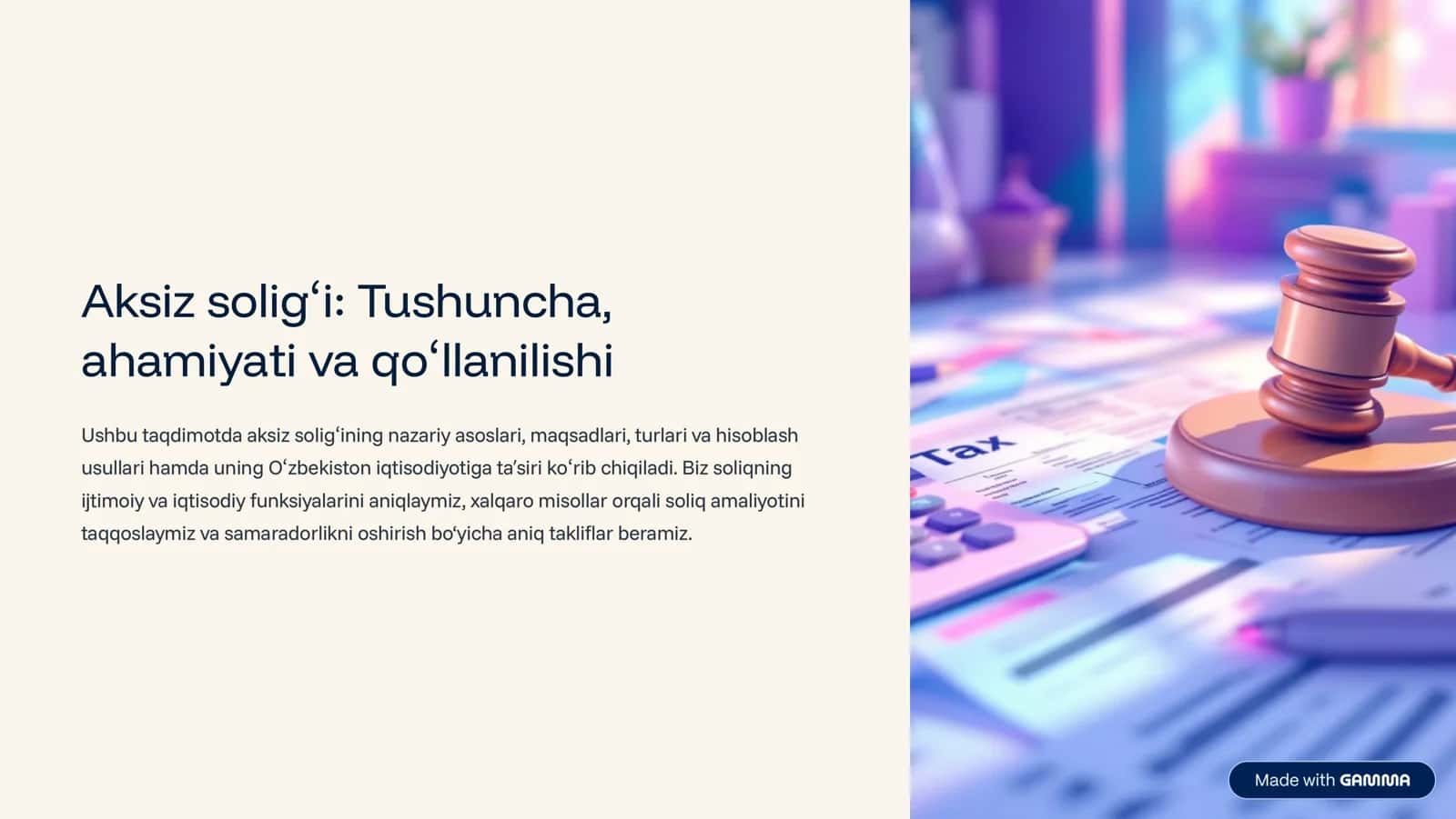 Aksiz solig’i: Tushuncha, ahamiyati va qo’llanilishi 1