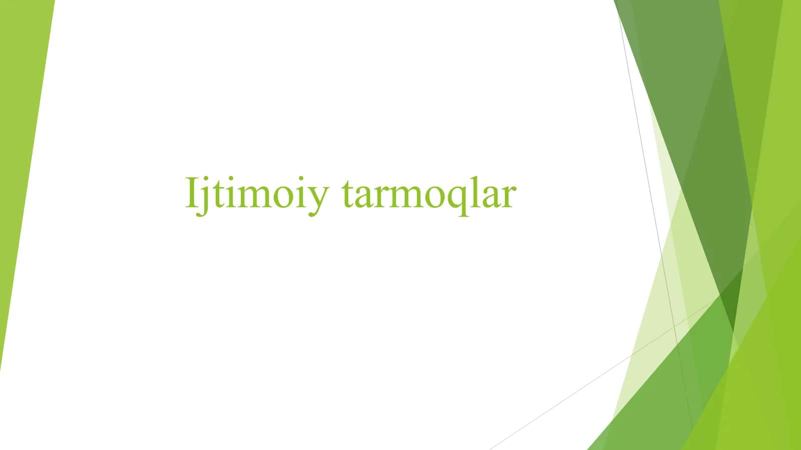 Ijtimoiy tarmoqlar 1