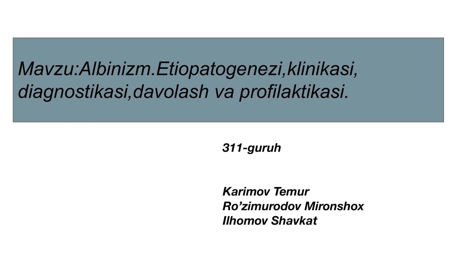Albinizm 1