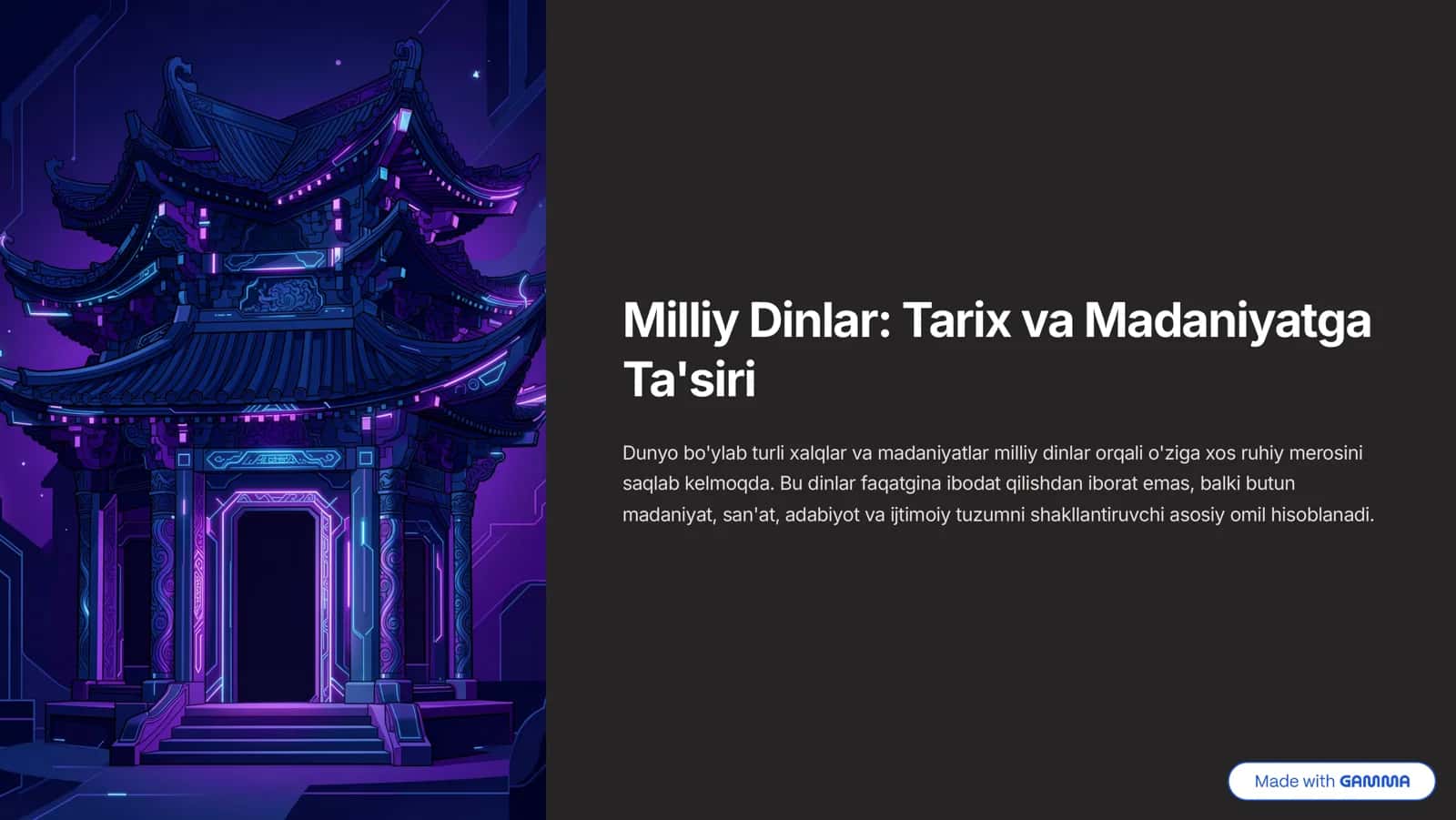 Milliy Dinlar: Tarix va Madaniyatga Ta'siri 1