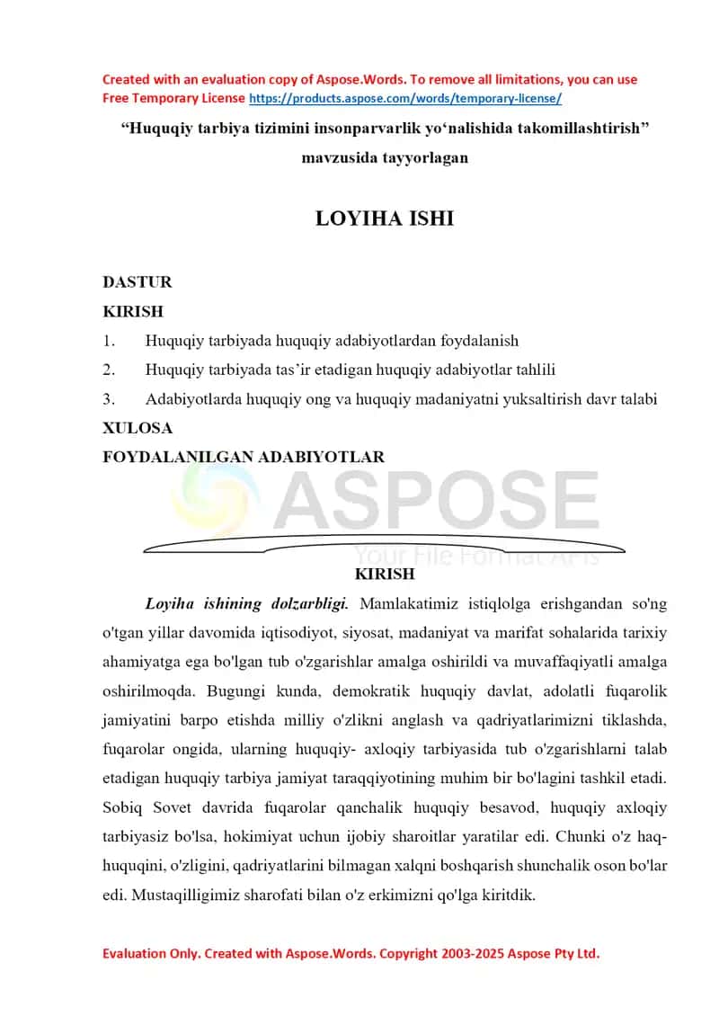 Huquqiy tarbiya tizimini insonparvarlik yoʻnalishida takomillashtirish 1