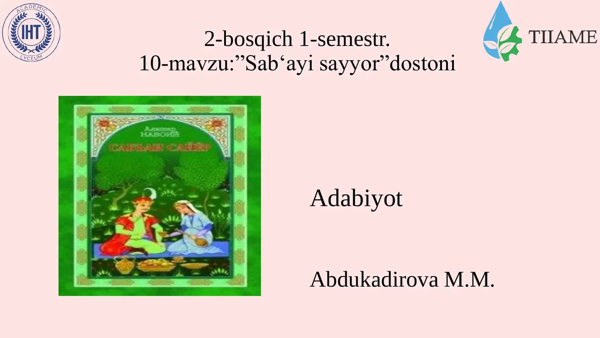 Sab‘ayi sayyor"dostoni 1