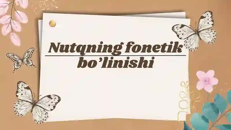 Nutqning fonetik’