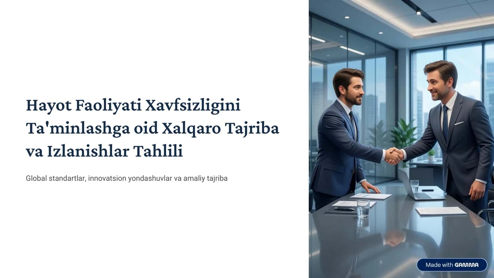 Global standartlar, innovatsion yondashuvlar va amaliy tajriba 1