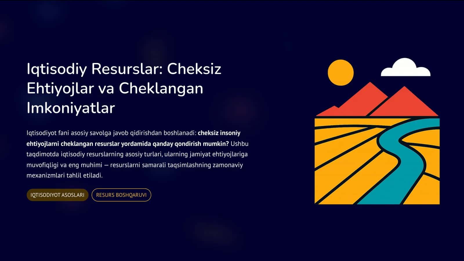 Iqtisodiy Resurslar: Cheksiz 1