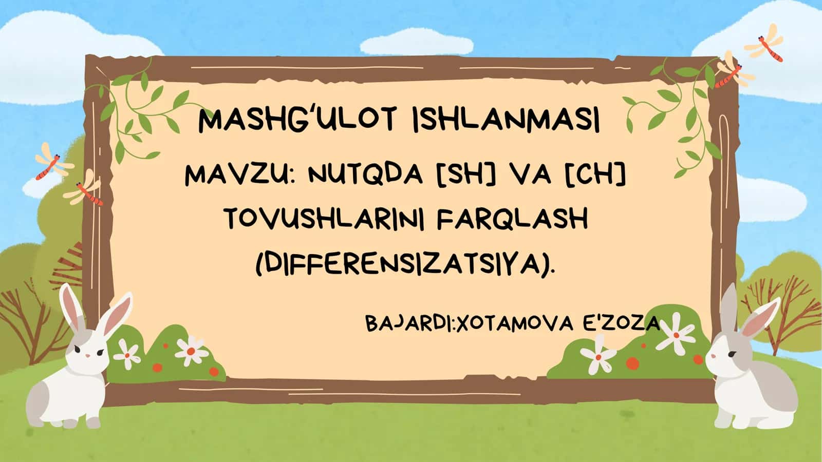 NUTQDA [SH] VA [CH] TOVUSHLARINI FARQLASH 1