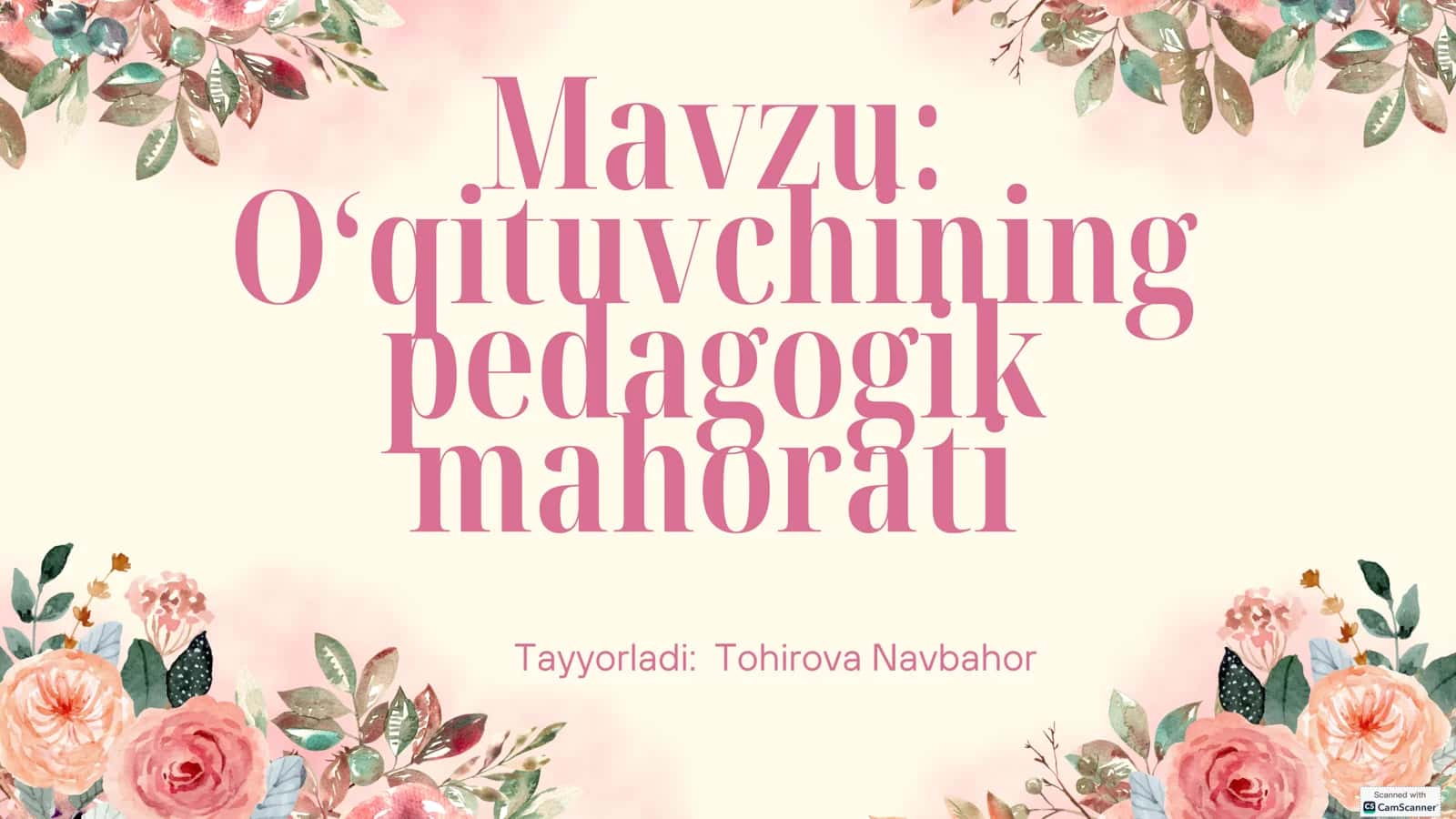 Pedagogik mahoratning mazmuni va tarixiy shakllanishi 1