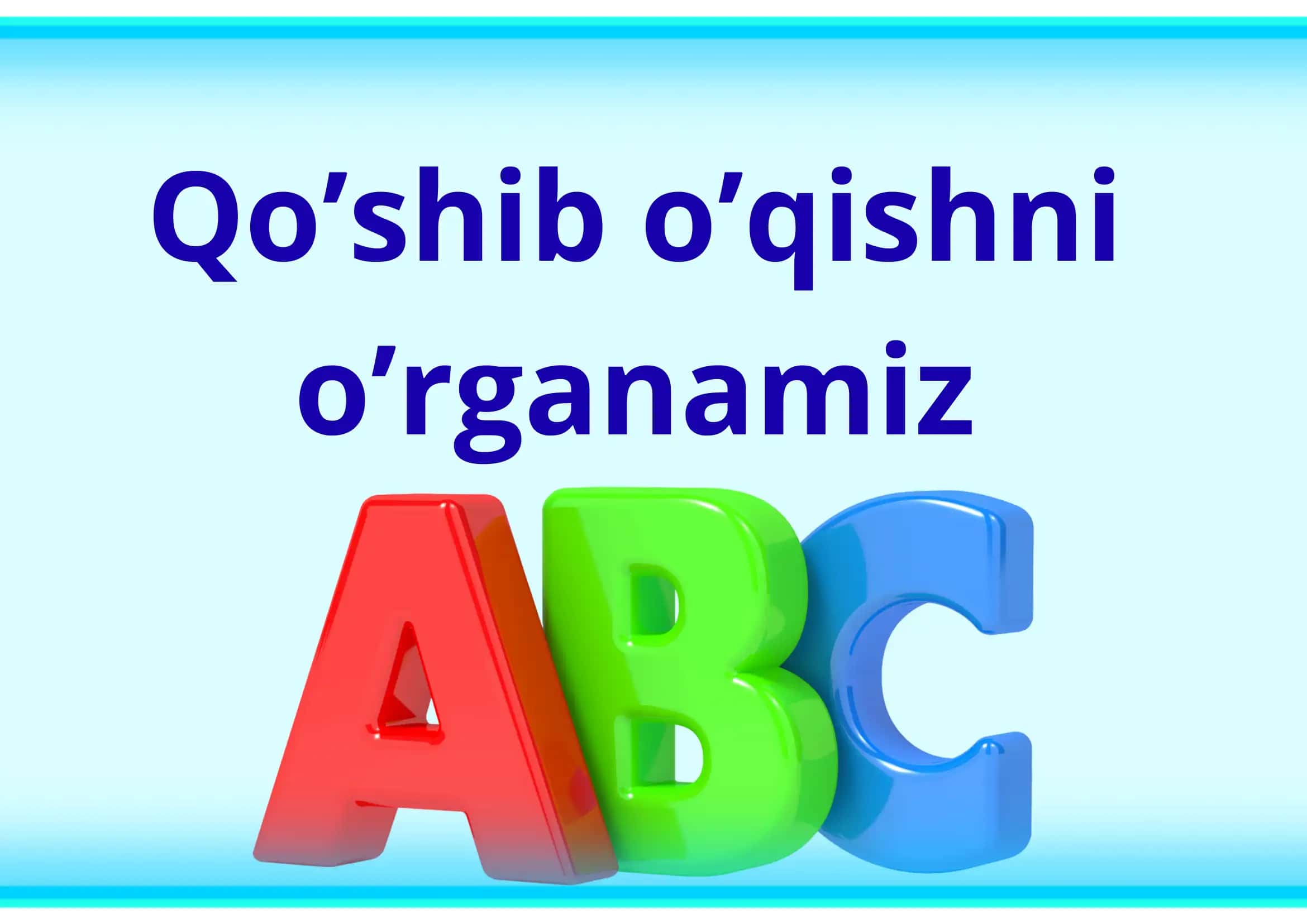 O'qishni o'rganish 1