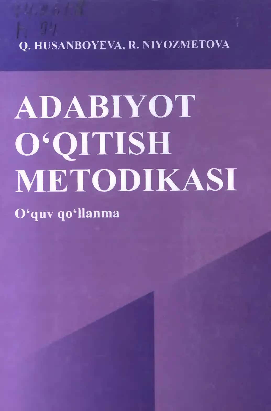 Adabiyot o'qitish metodikasi 1
