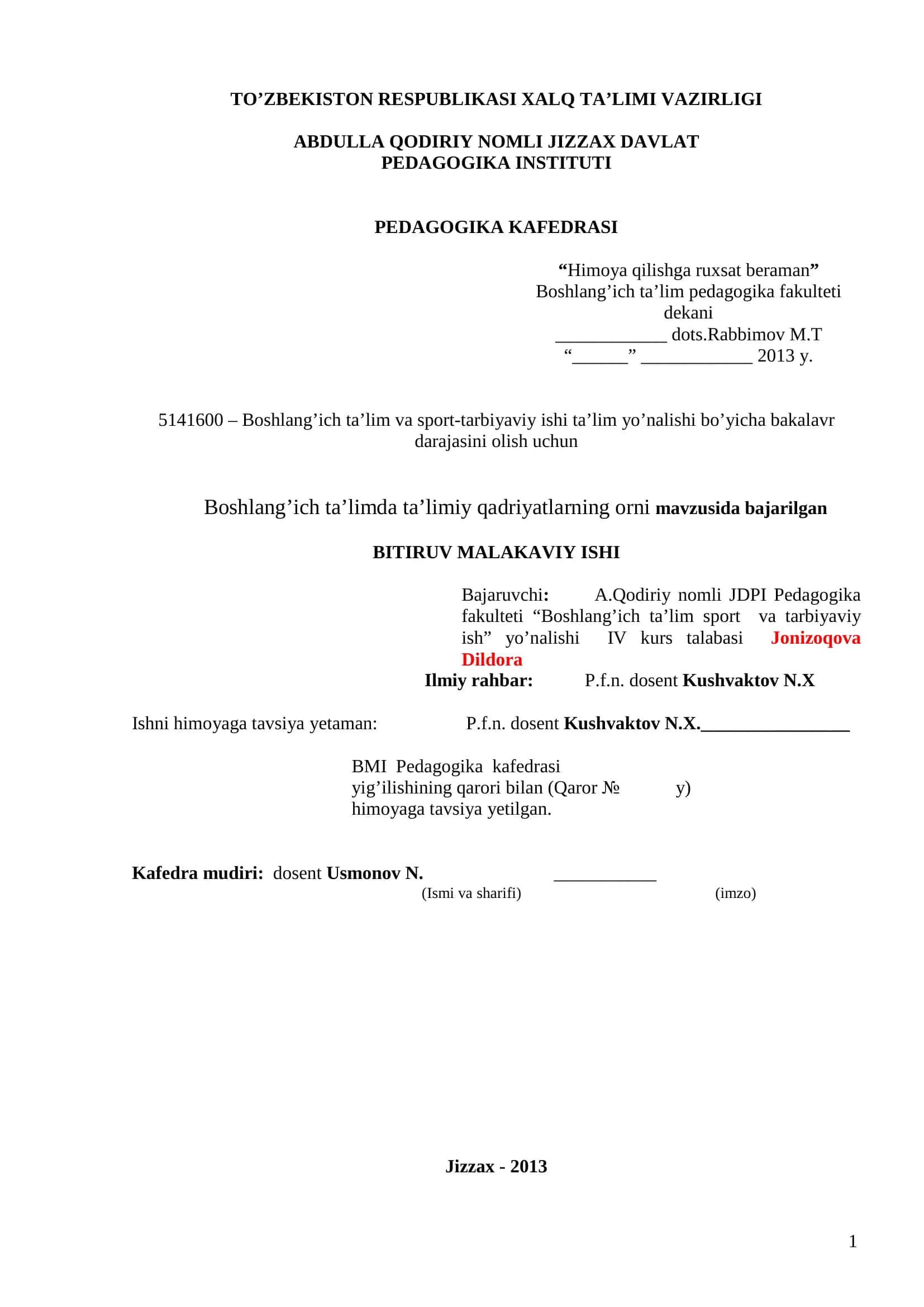 Boshlang’ich ta’lim pedagogika fakulteti 1