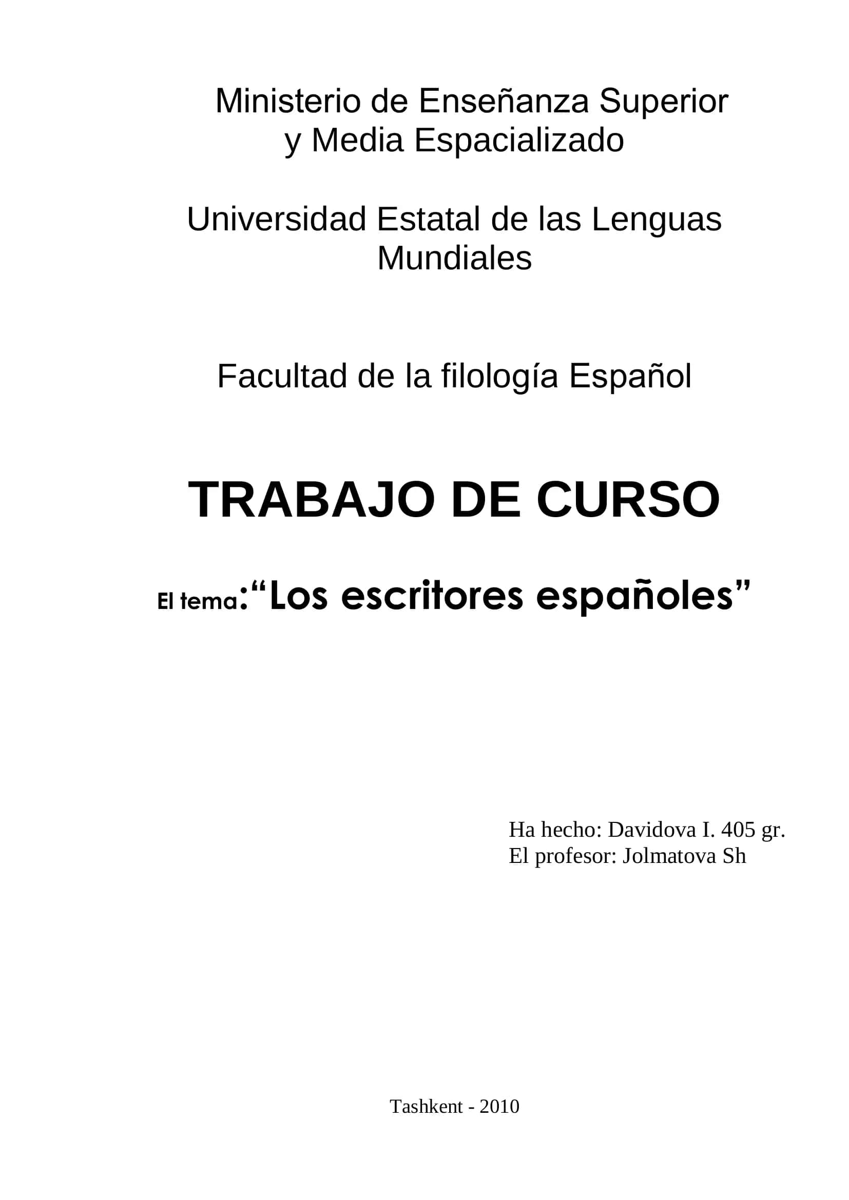 Los escritores españoles 1
