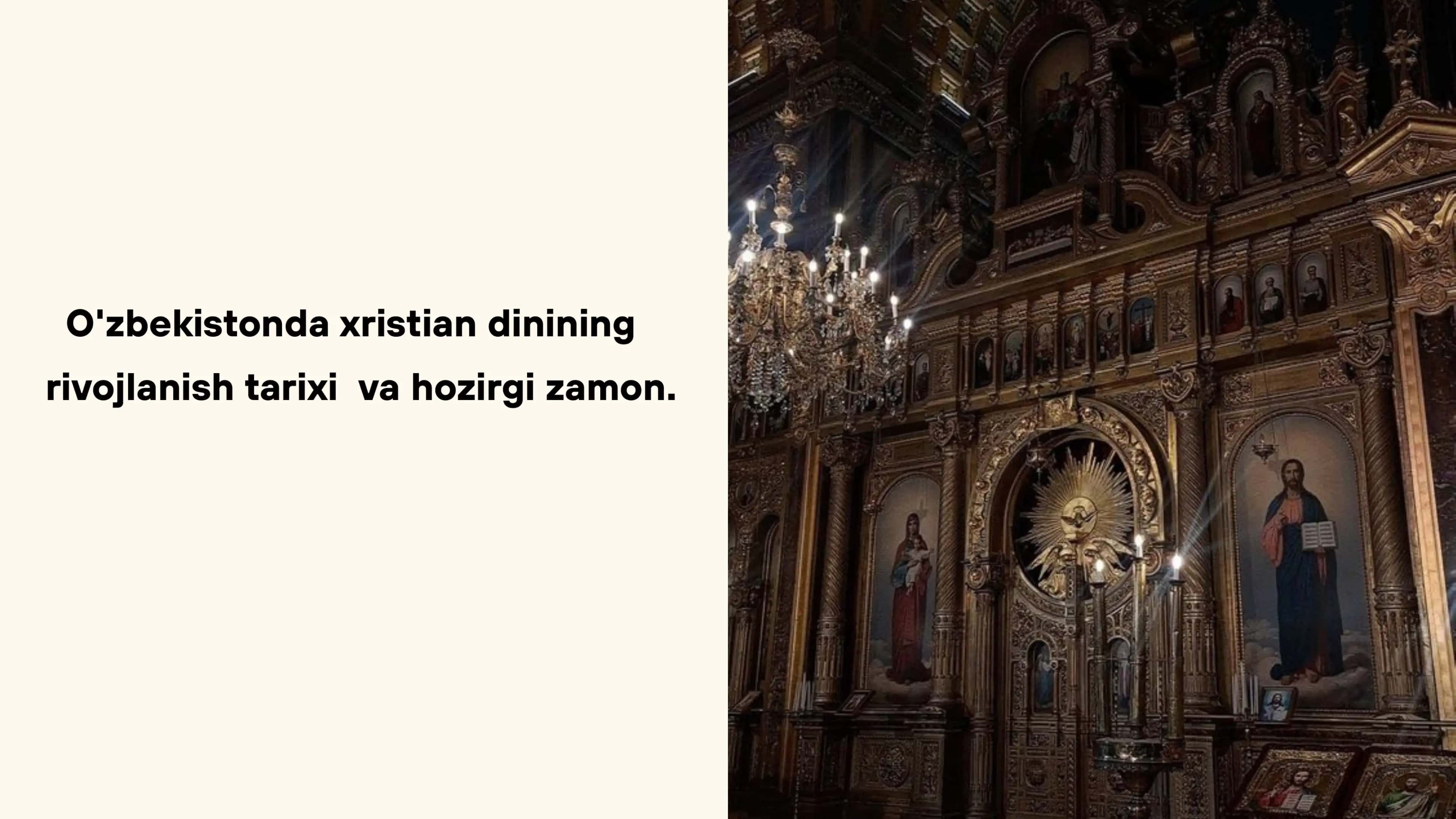 Xristianlik dinining tarixi va ta'limoti 1