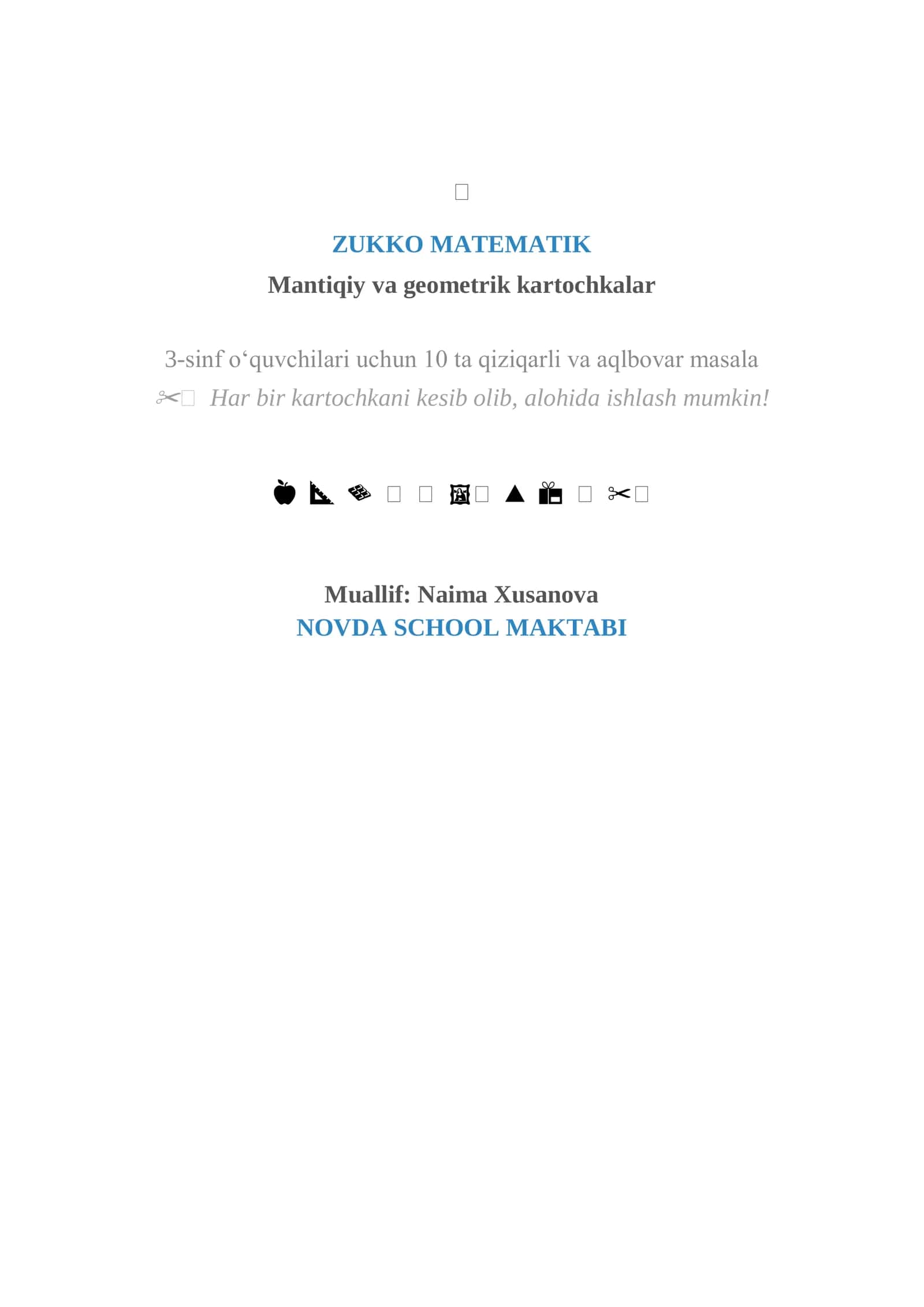 ZUKKO MATEMATIK 1