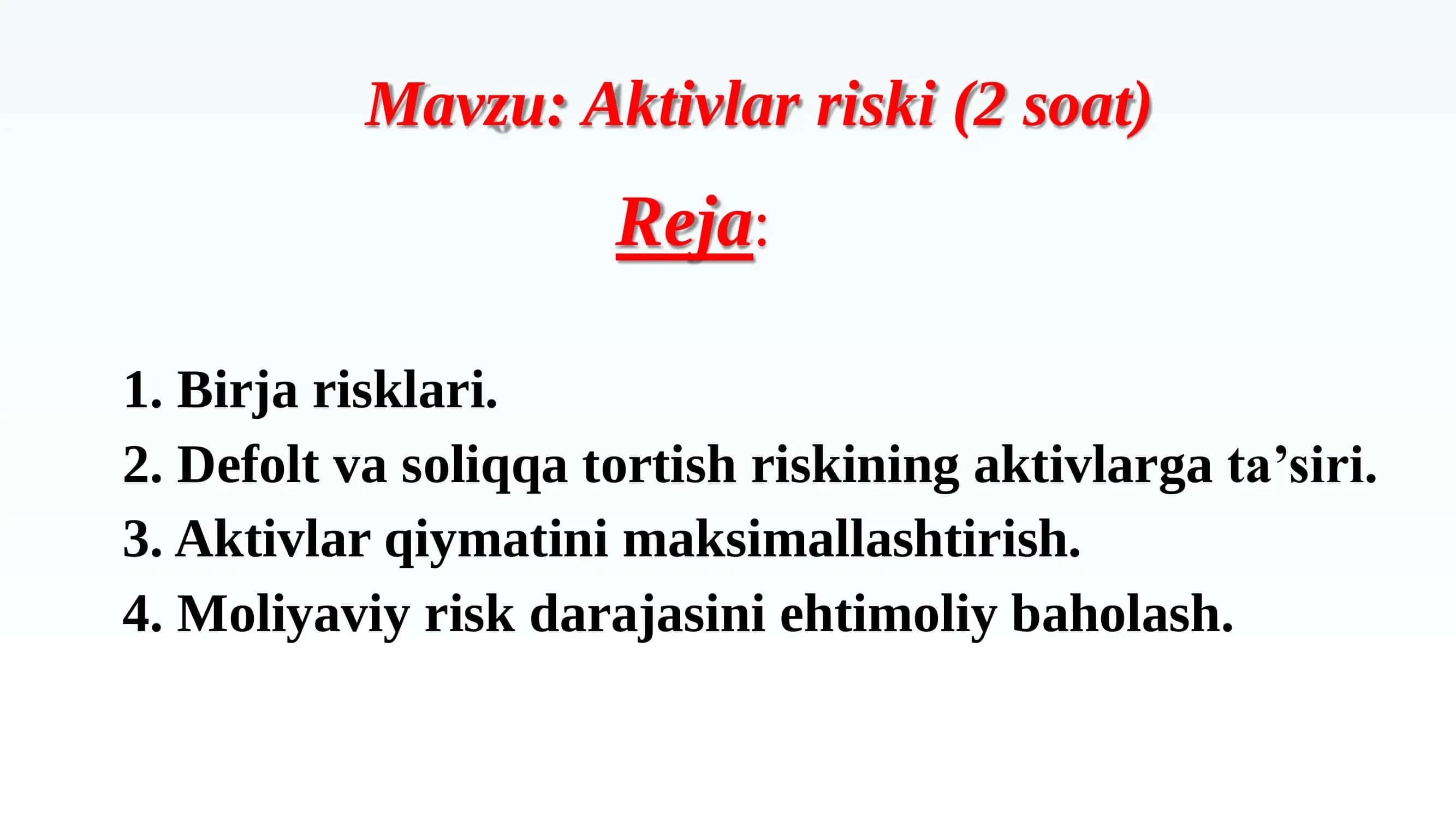 Birja risklari 1