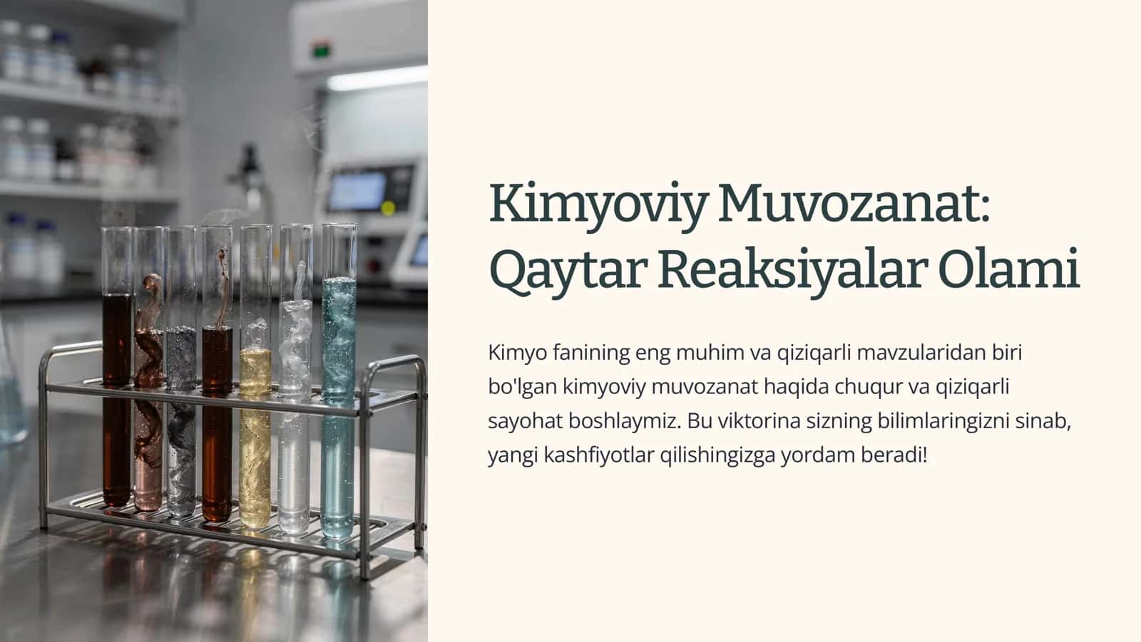 Kimyoviy Muvozanat 1