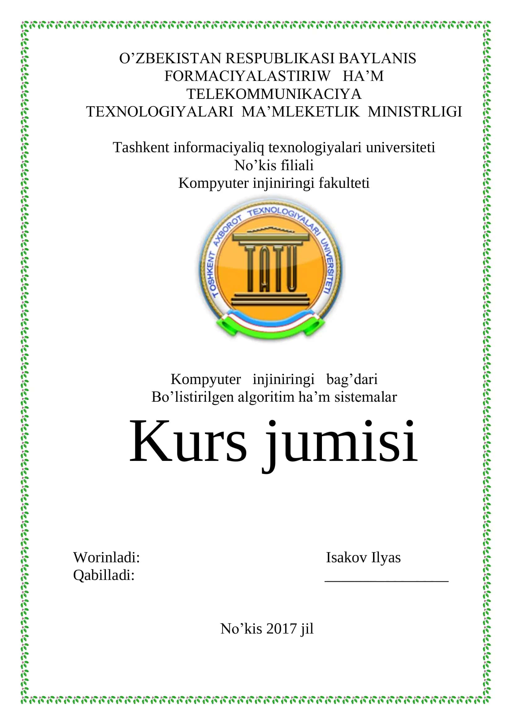 Bo’listirilgen fayl sistemalar 1