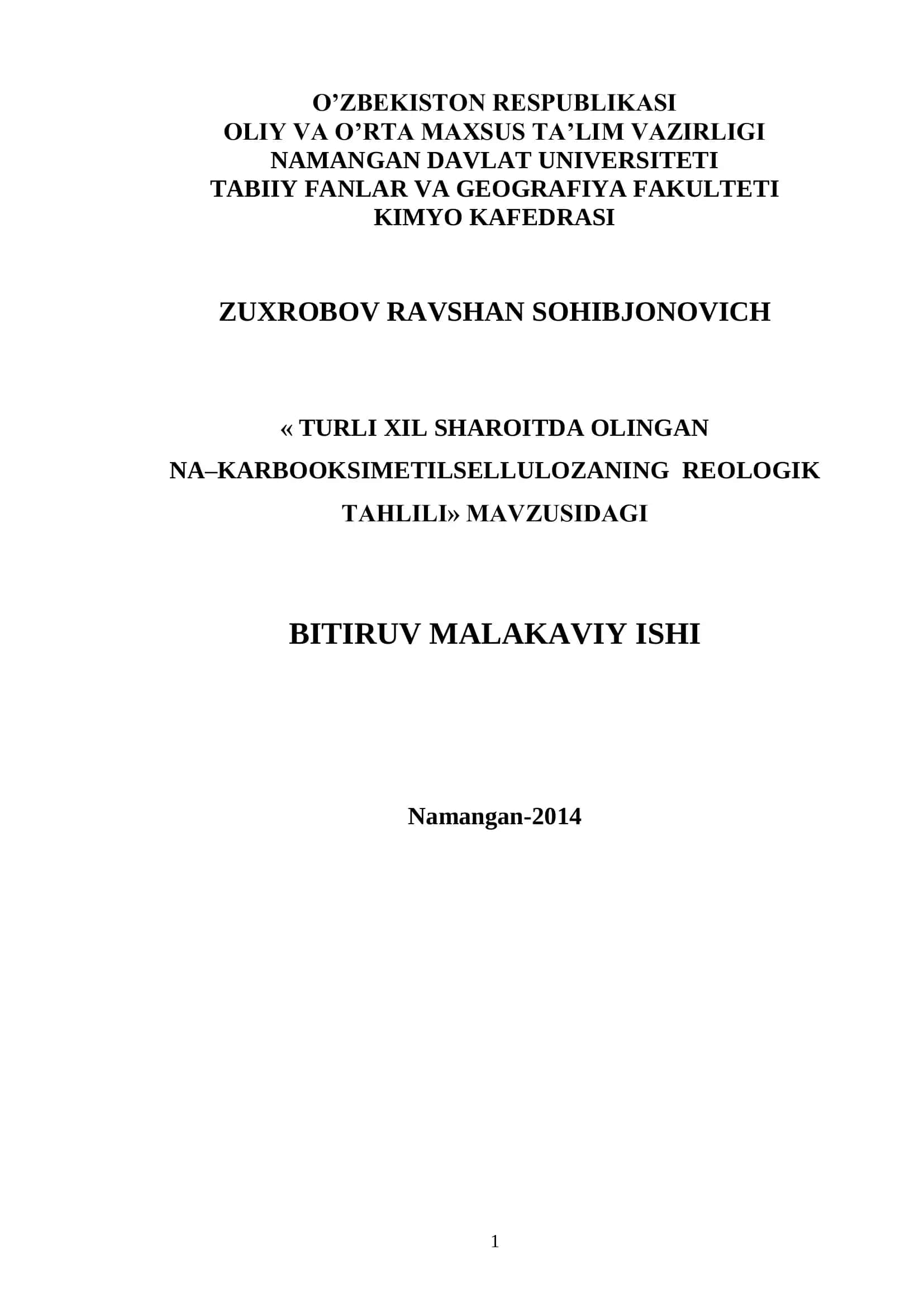 TURLI XIL SHAROITDA OLINGAN NA–KARBOOKSIMETILSELLULOZANING REOLOGIK TAHLILI 1