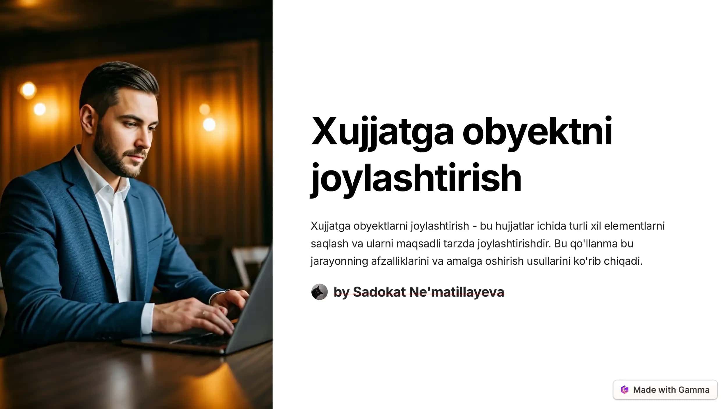Xujjatga obyektni joylashtirish 1
