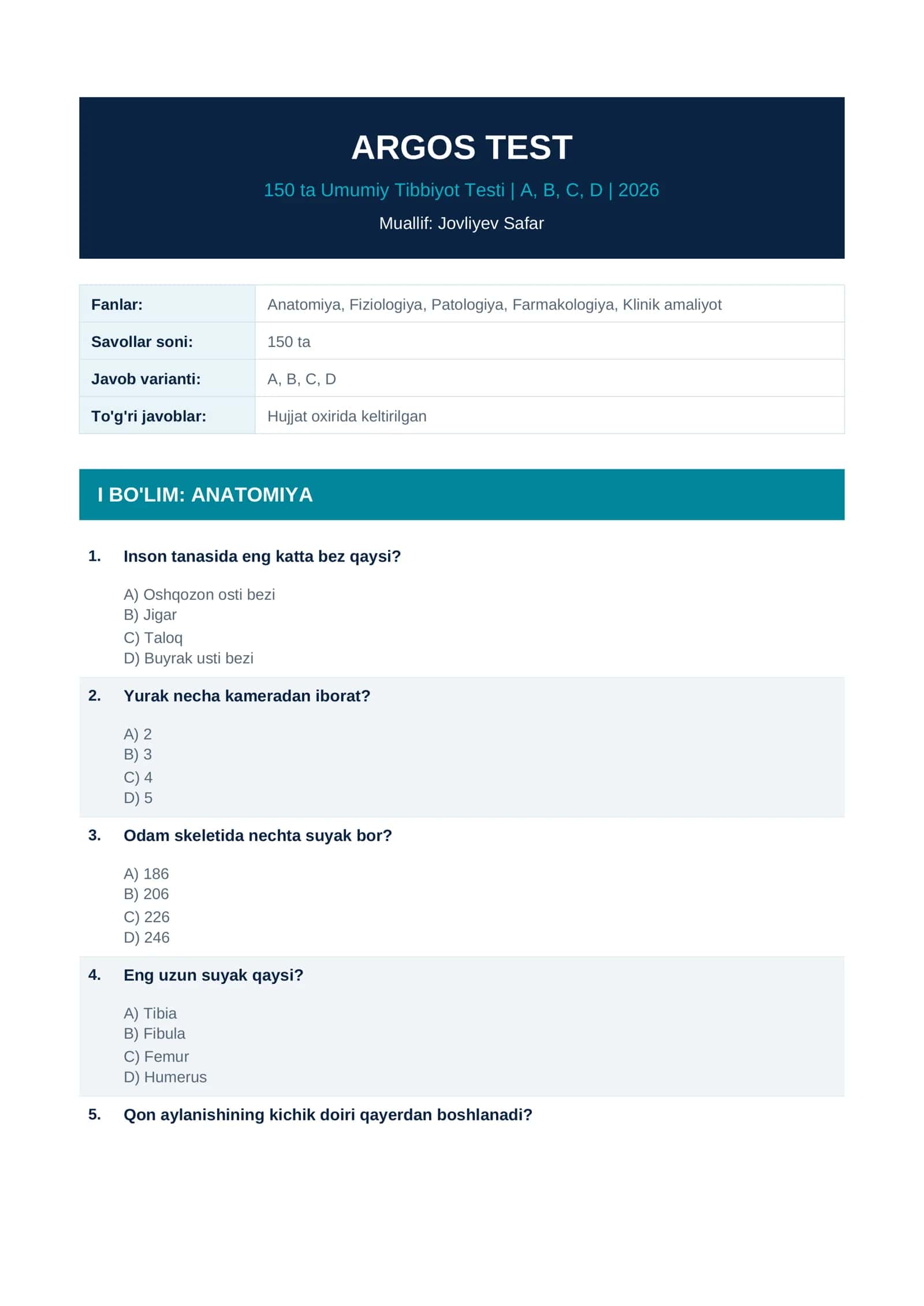 ARGOS TEST 2026 New update 1
