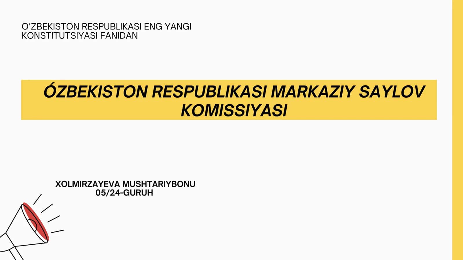 Özbekiston Respublikasi Markaziy Saylov Komissiyasi 1