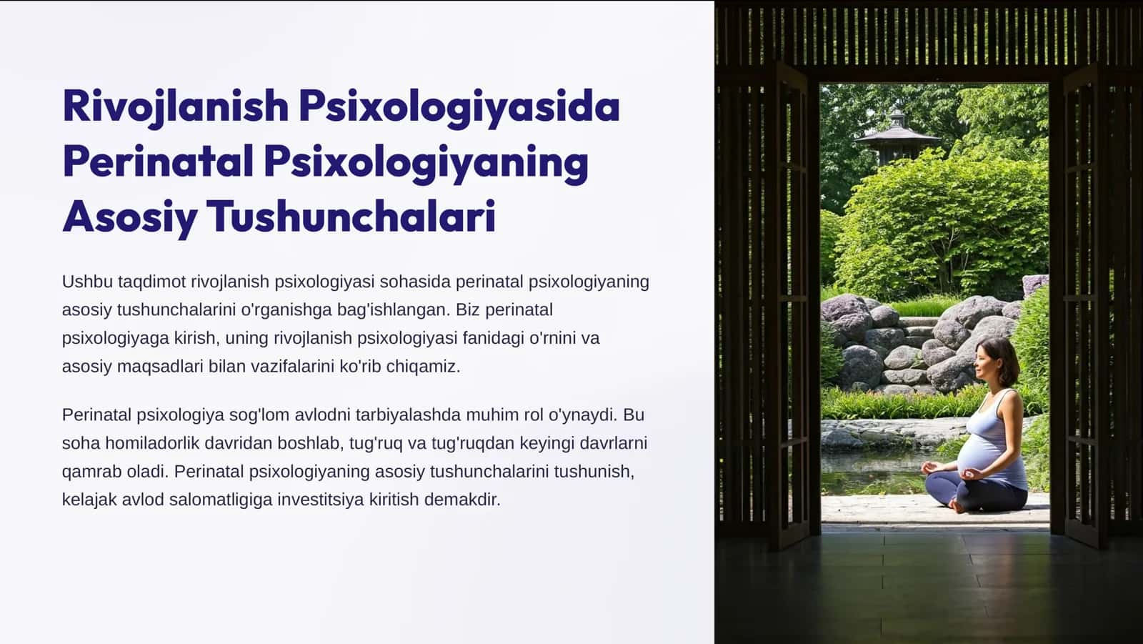 Rivojlanish Psixologiyasida Perinatal Psixologiyaning Asosiy Tushunchalari 1