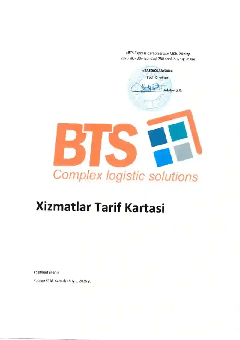 Tarif kartasi