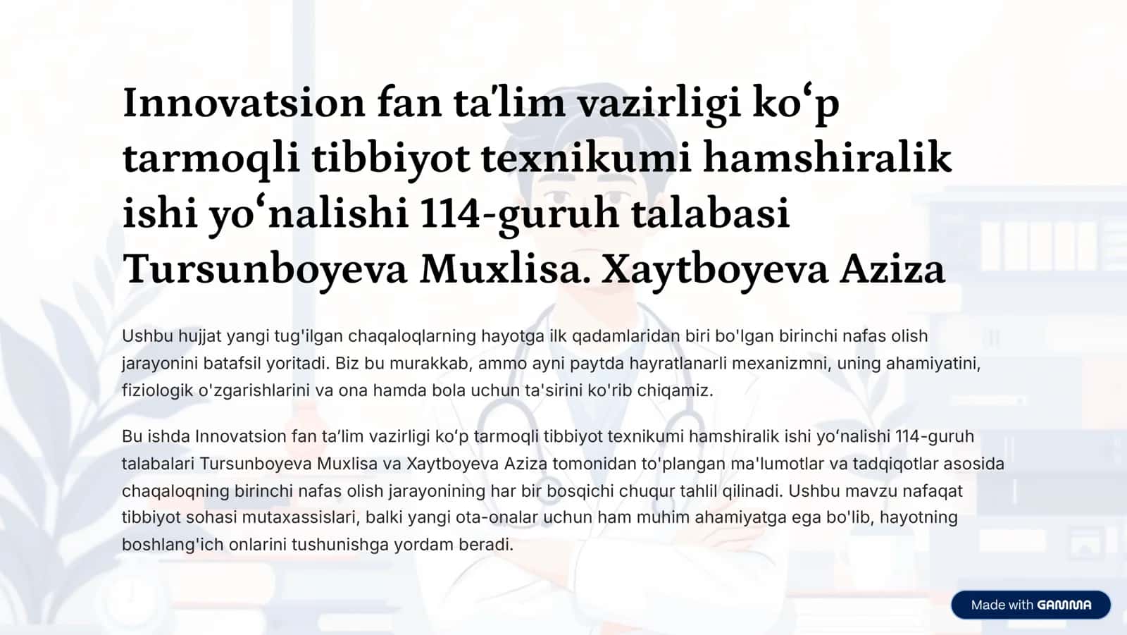 Yangi Hayotning Nafas Olish Sari 1