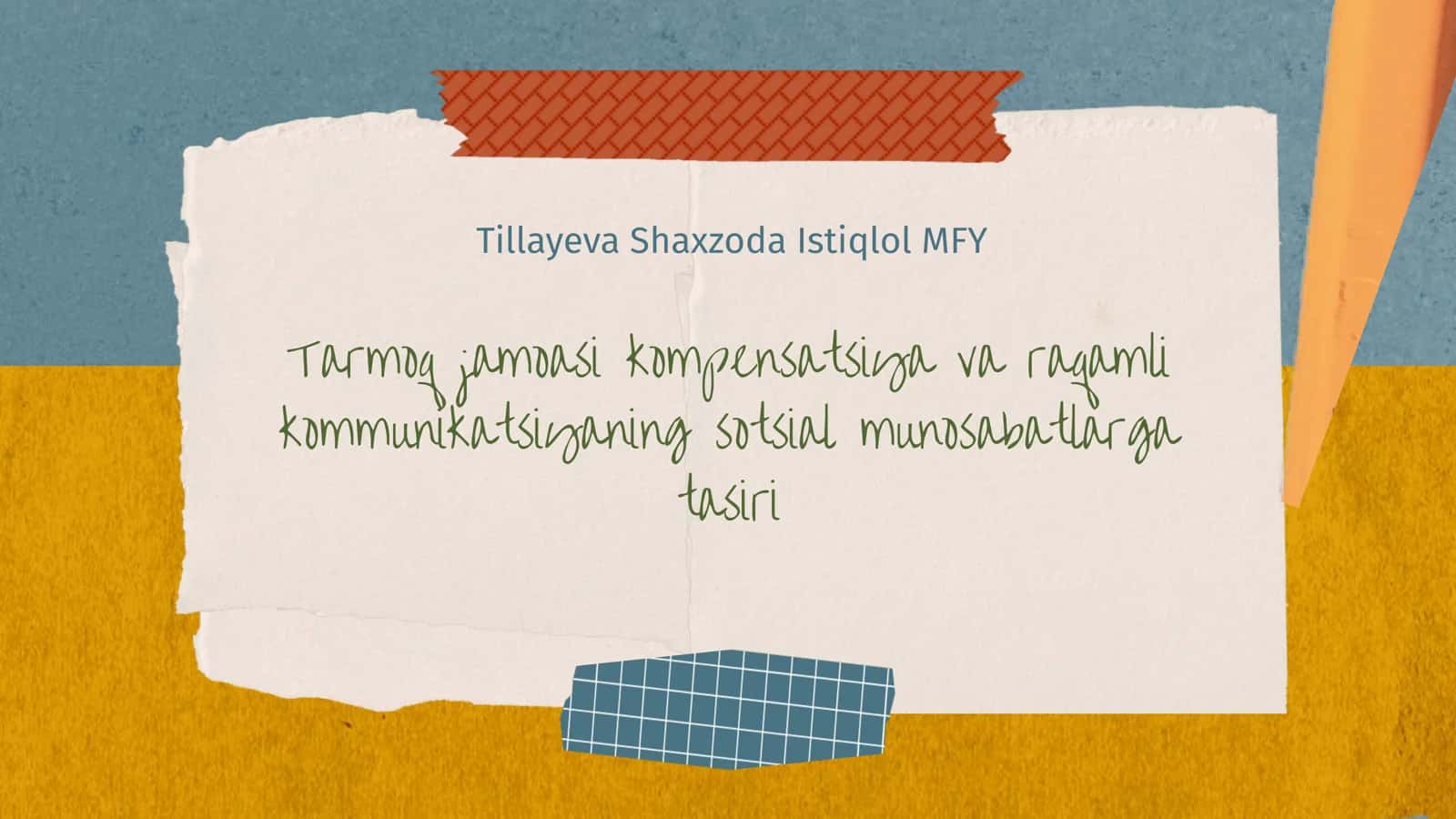 Tarmoq jamoasi kompensatsiya va raqamli kommunikatsiya tushunchalari 1