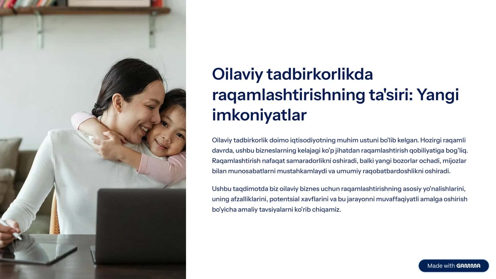 Oilaviy tadbirkorlikda raqamlashtirishning ta'siri: Yangi imkoniyatlar 1