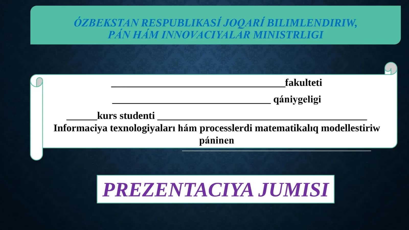 Kompyuterdiń programmalıq támiynatı. Sistema programmaları. Ámeliy programmalar. Operacion sistemalar (linux, Unix, Windows, Android). Drayverler 1