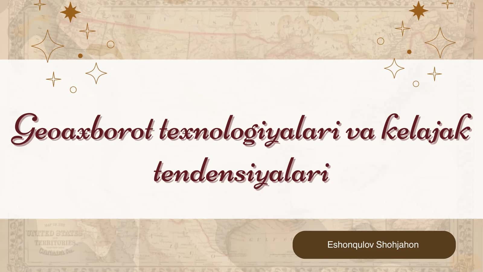 Geoaxborot texnologiyalari va kelajak tendensiyalari 1