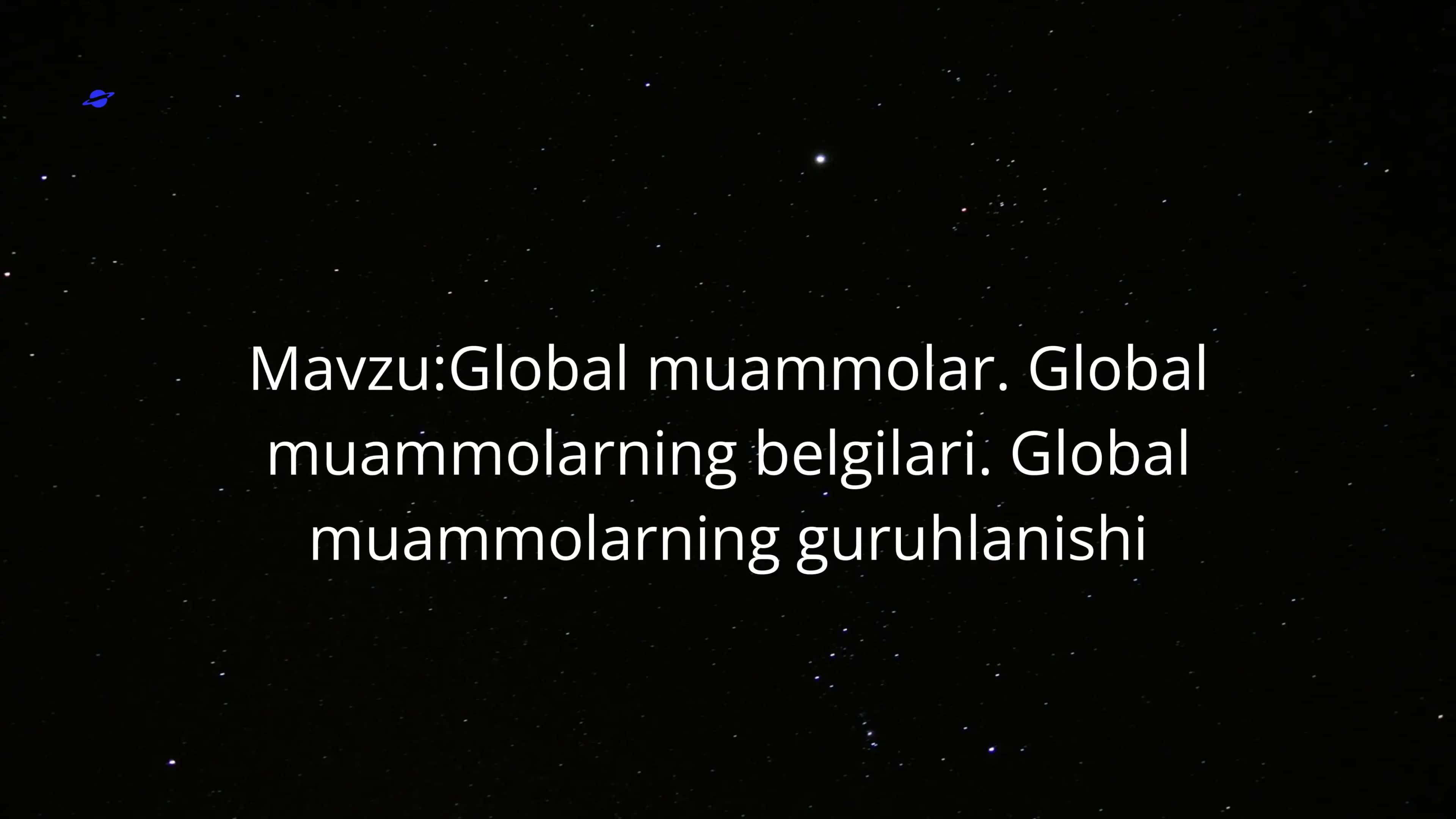 Global muammolar 1