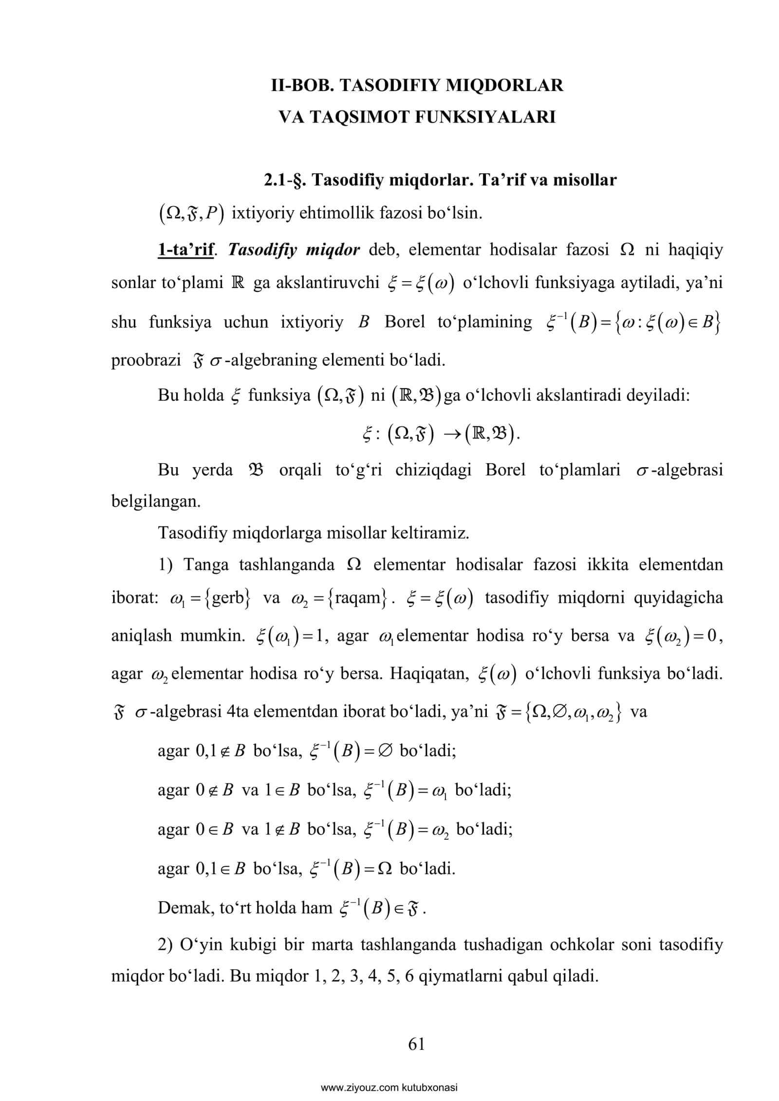 Тasodifiy miqdorlar 1