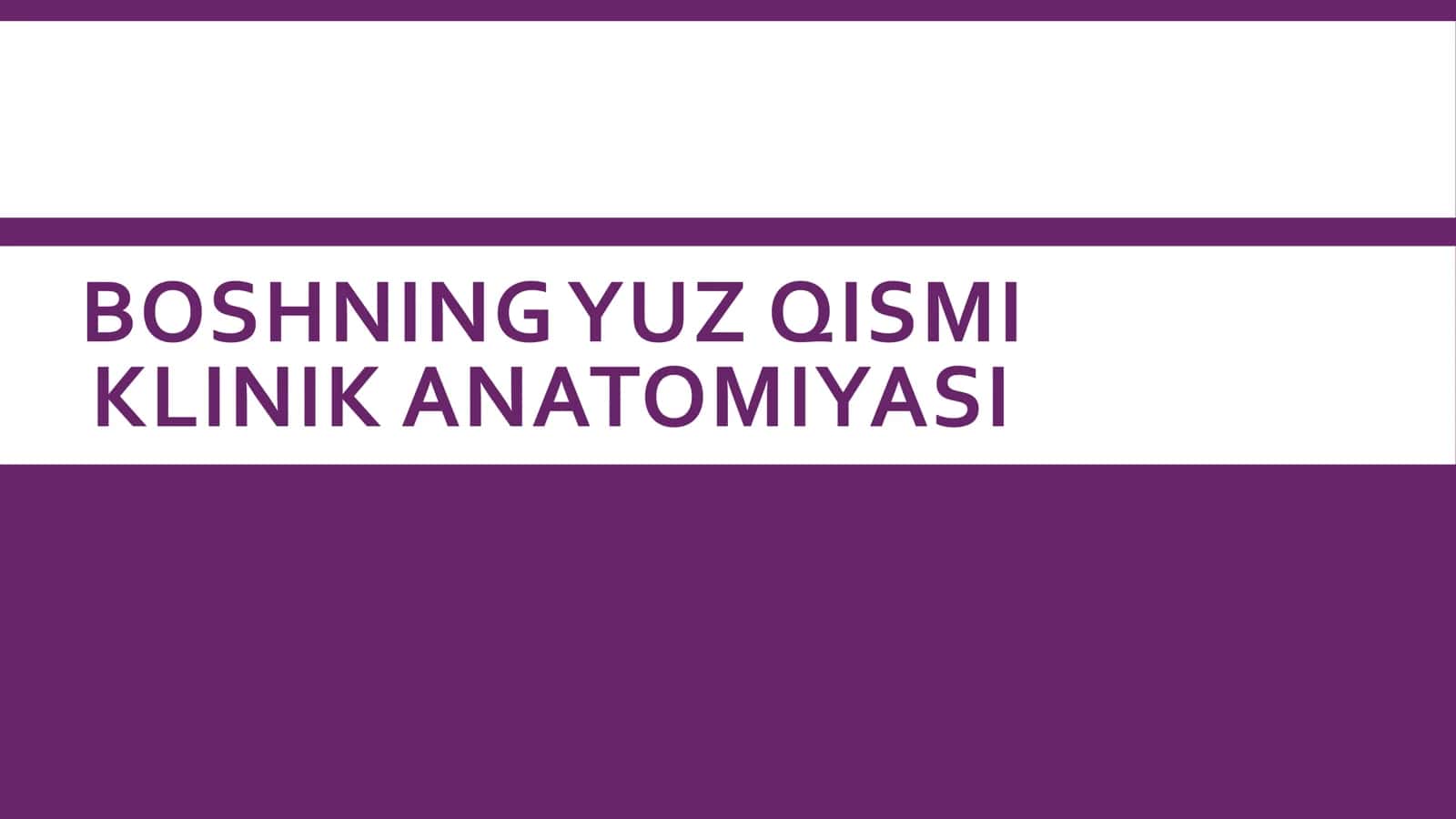 KLINIK ANATOMIYASI 1