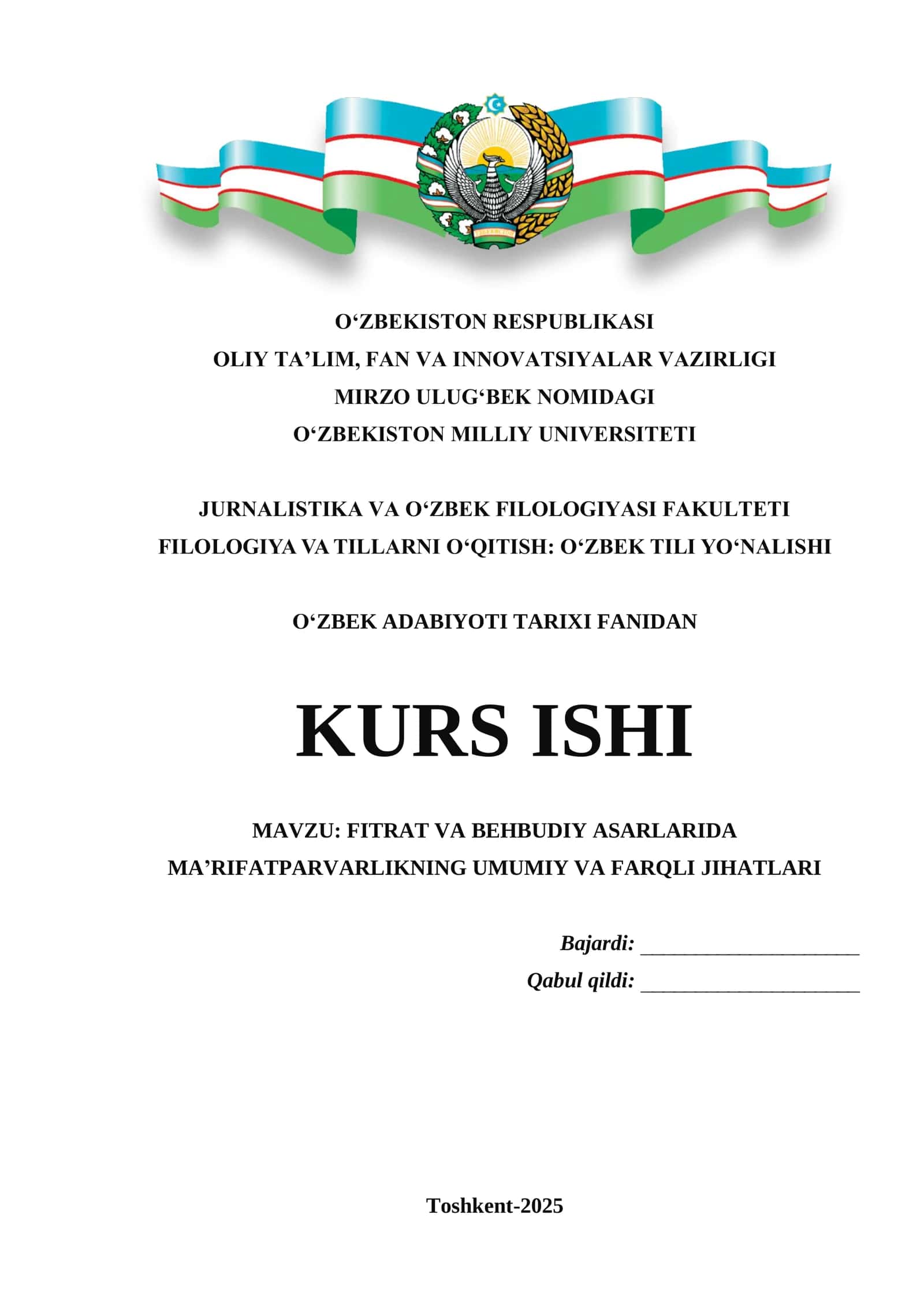 FITRAT VA BEHBUDIY ASARLARIDA MA’RIFATPARVARLIKNING UMUMIY VA FARQLI JIHATLARI 1
