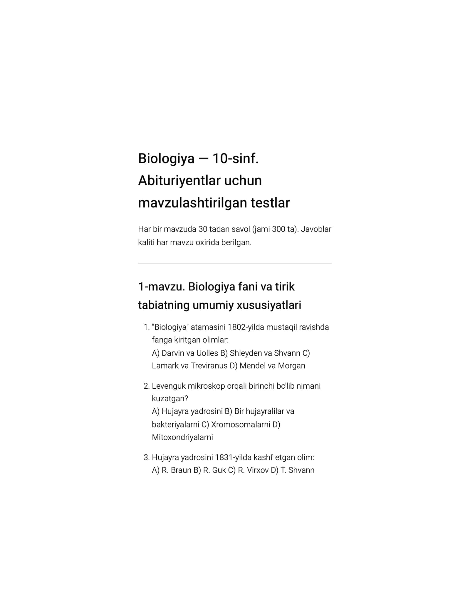 Biologiya — 10-sinf 1