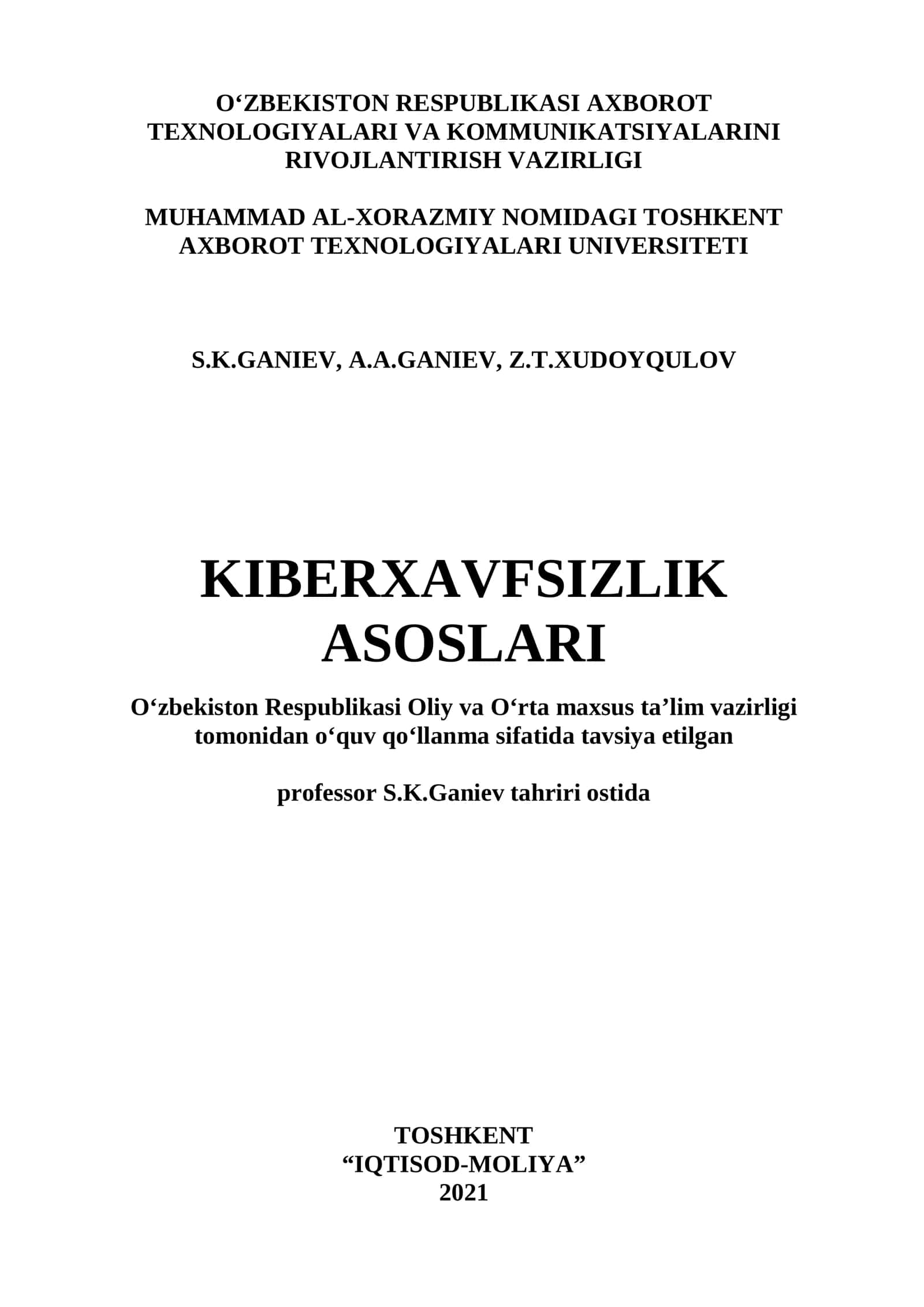 G 19 Kiberxavfsizlik asoslari 1
